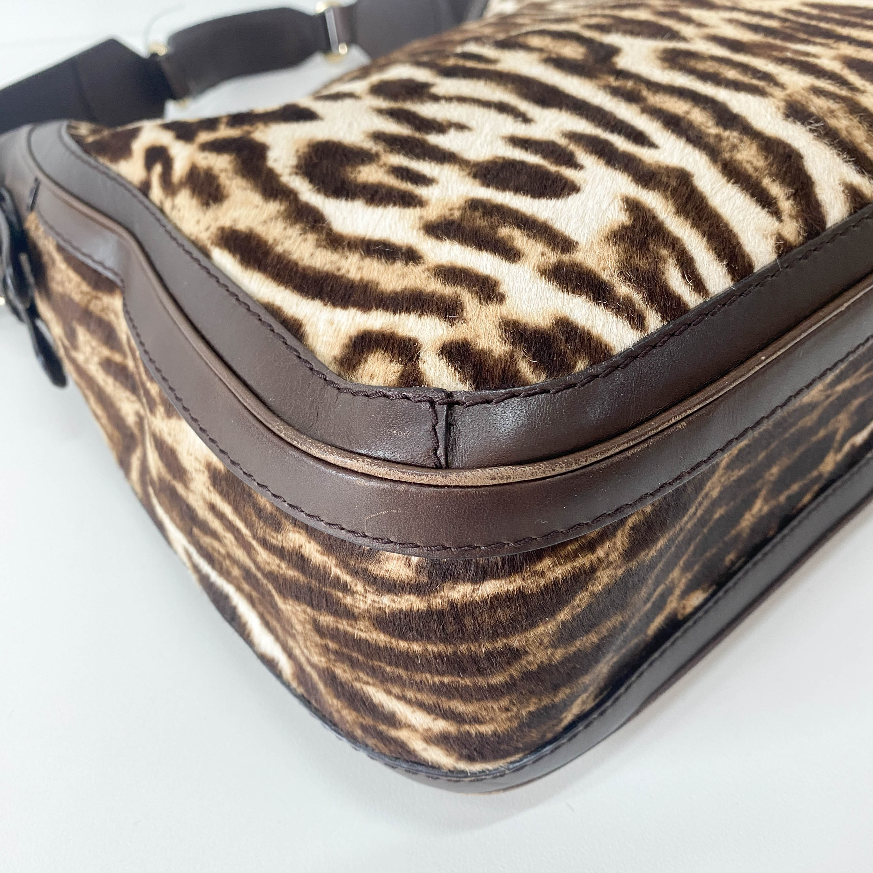 Neutral Animal Print Pony Hair Bag