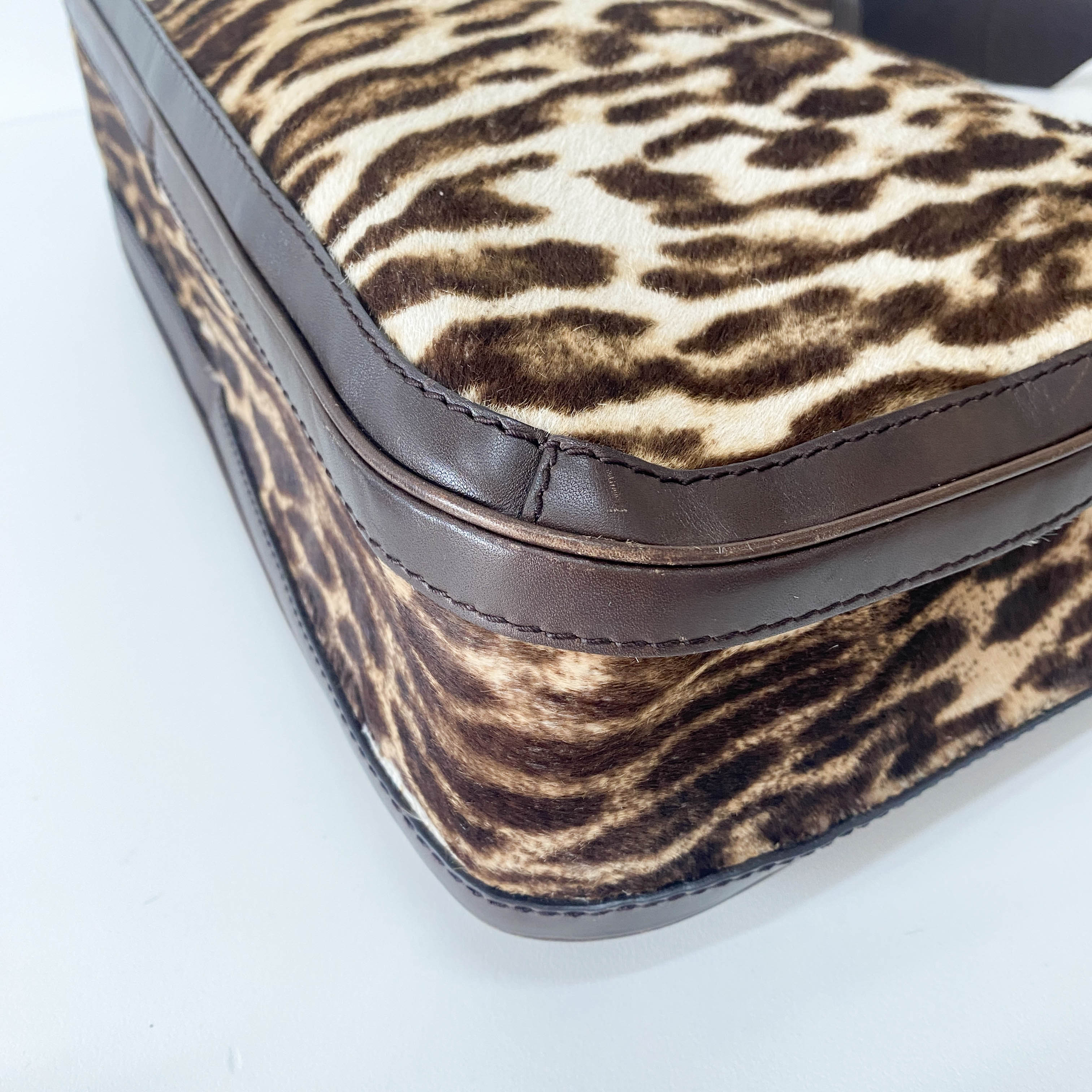 Neutral Animal Print Pony Hair Bag