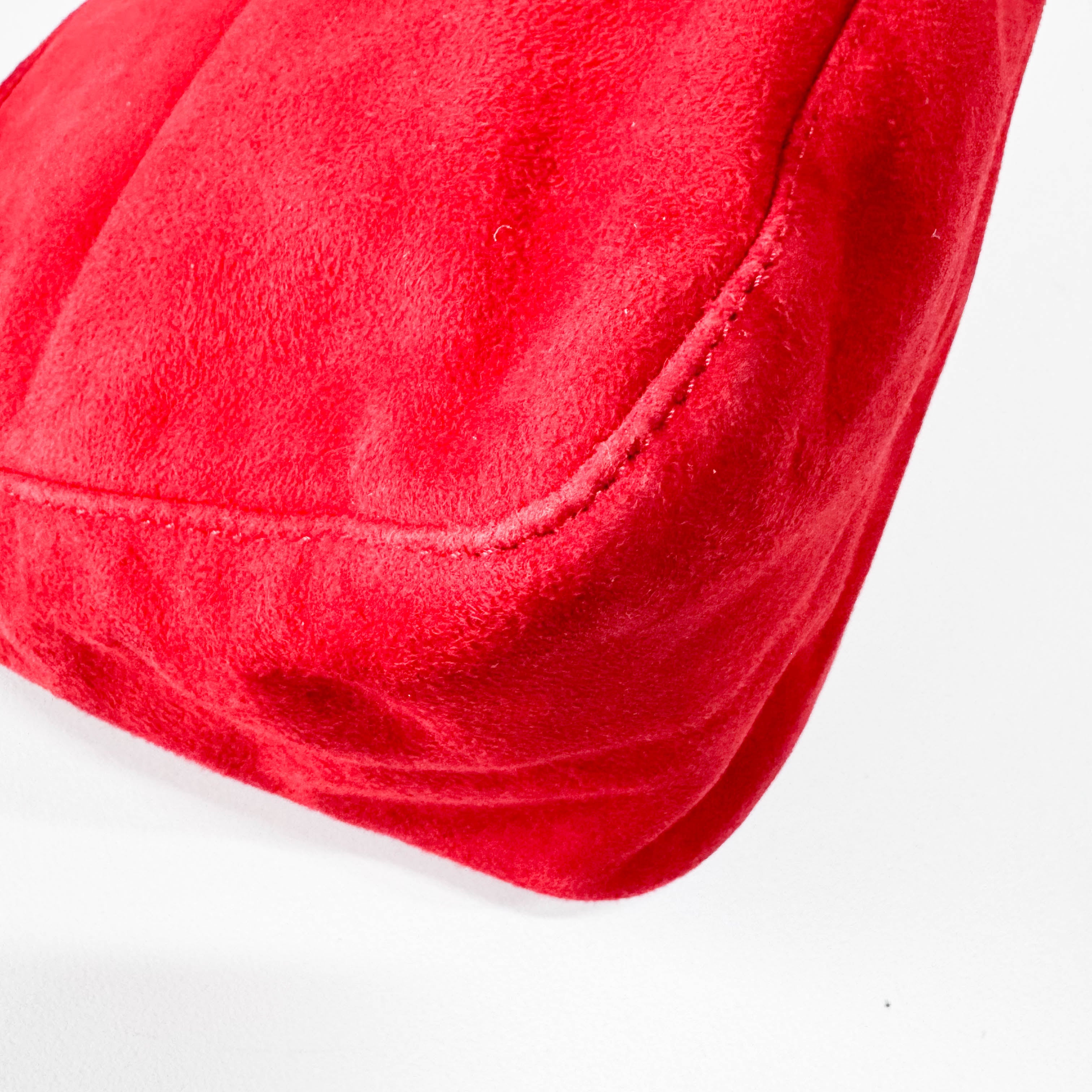 Red Suede Mamma Baguette Bag