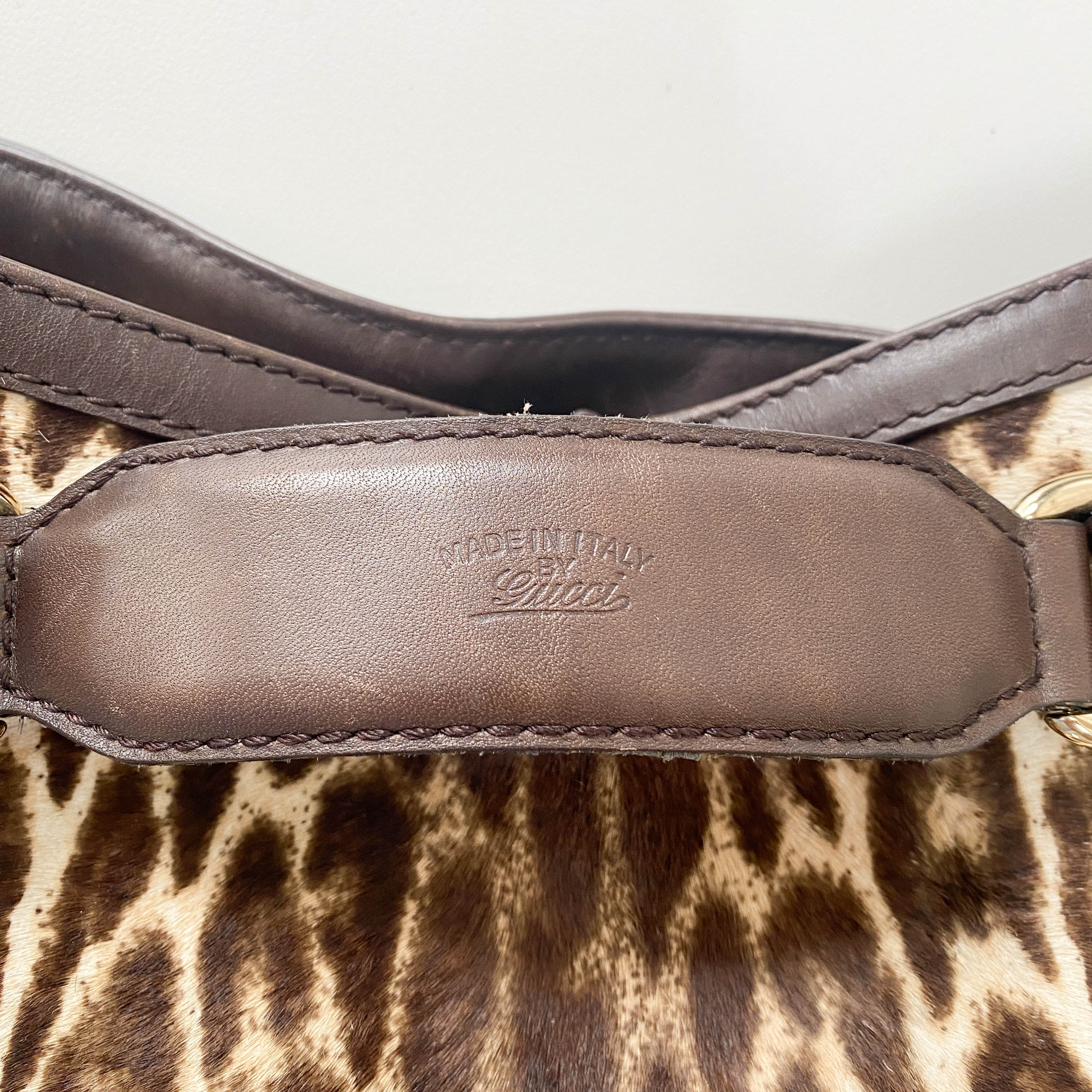Neutral Animal Print Pony Hair Bag