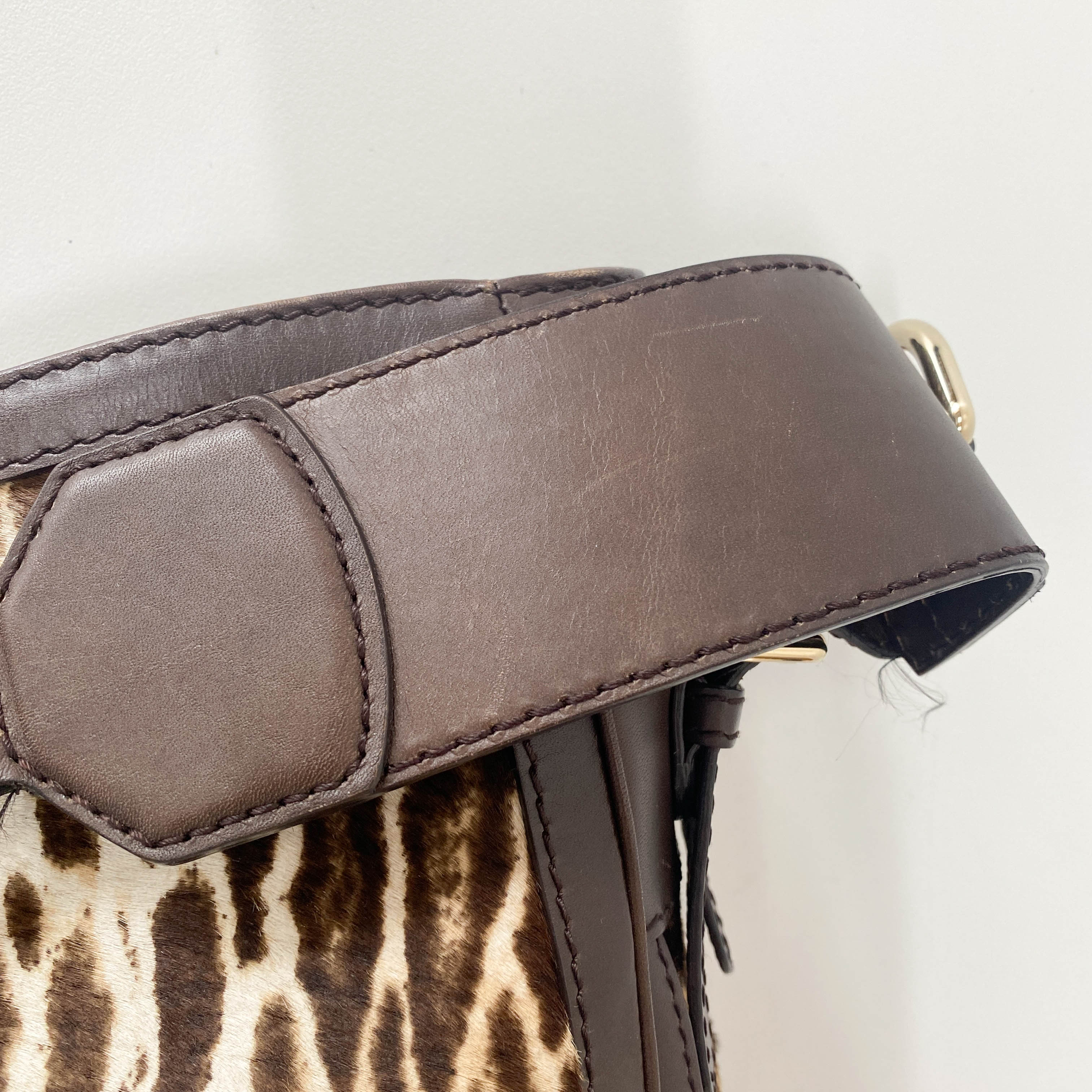 Neutral Animal Print Pony Hair Bag