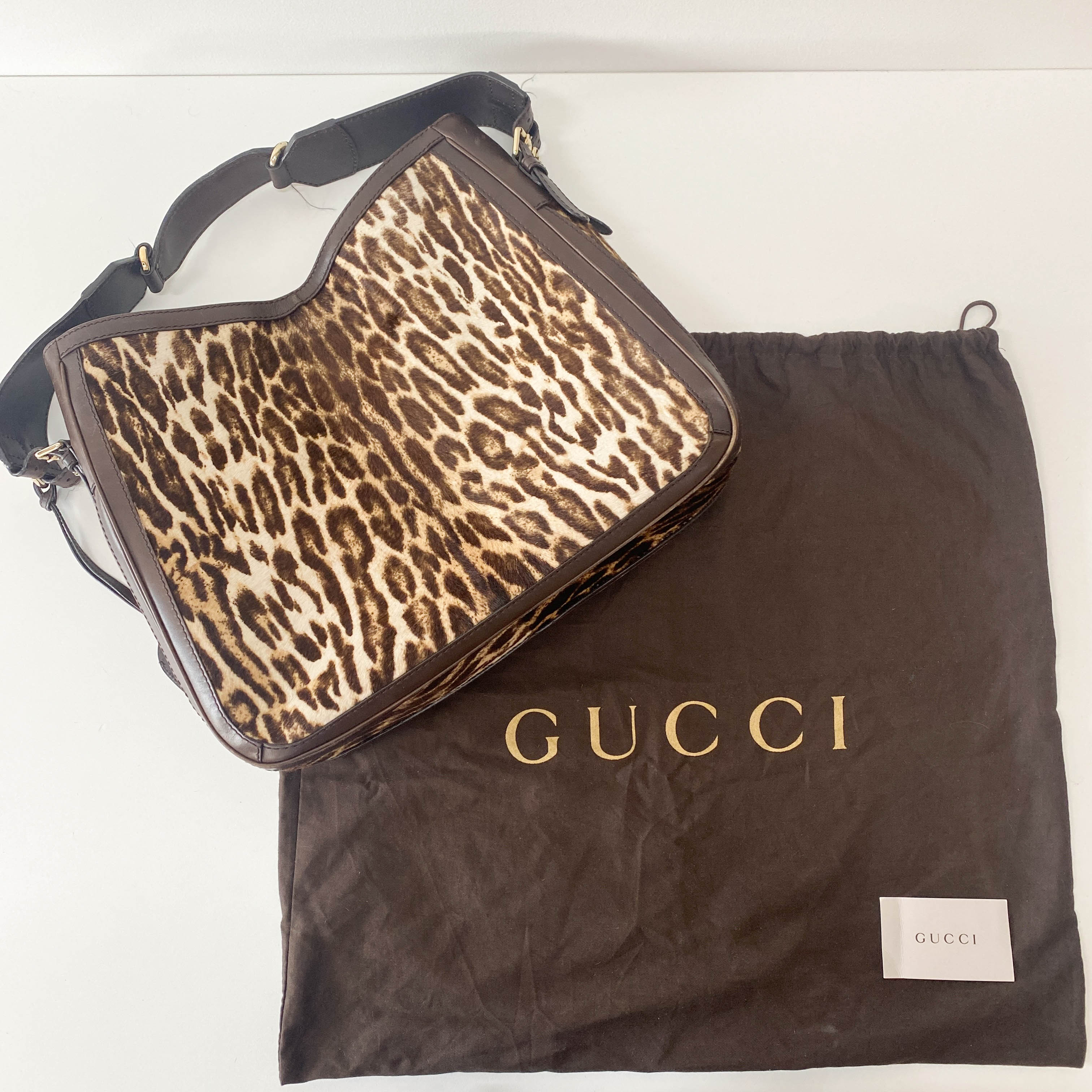 Neutral Animal Print Pony Hair Bag