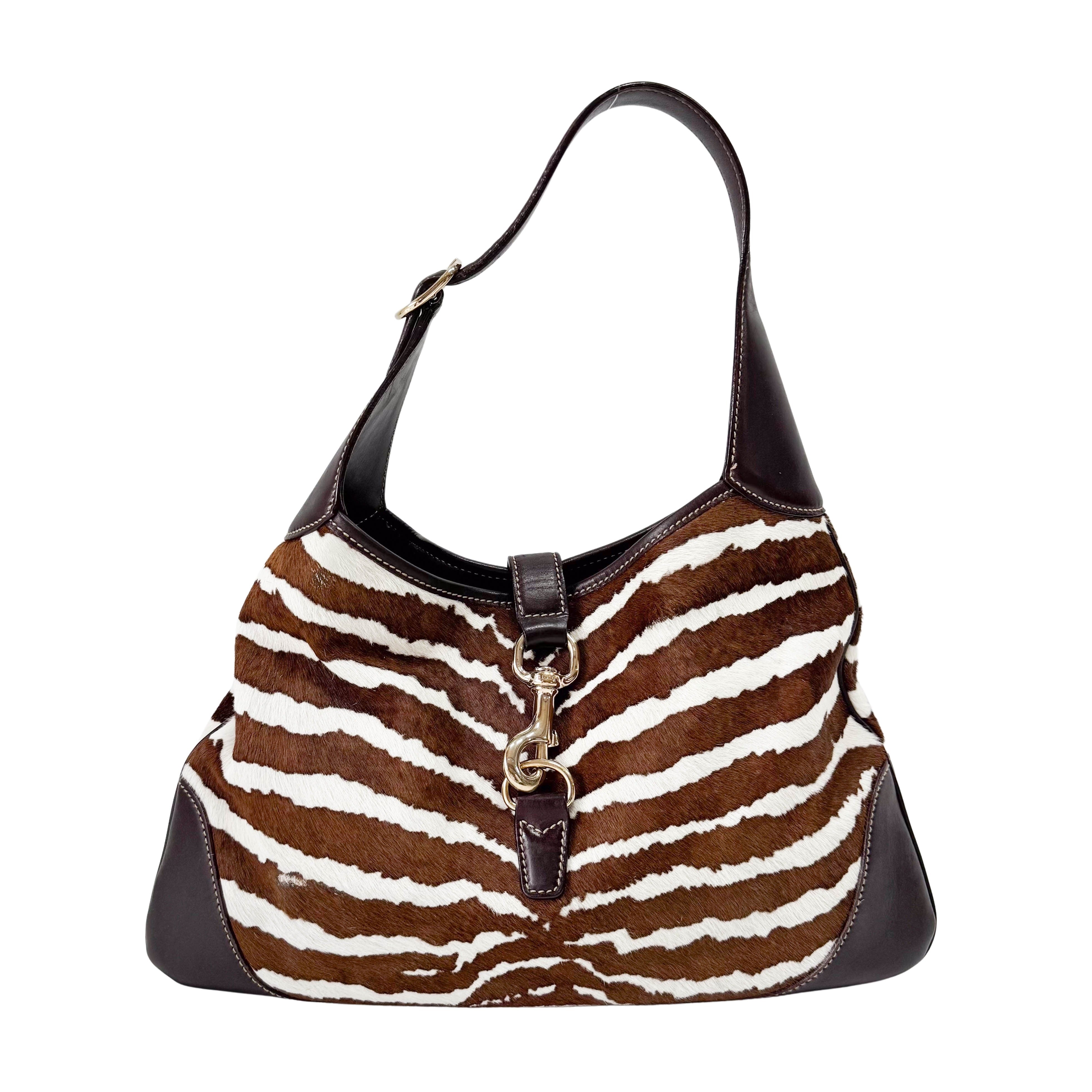 Animal Print Pony Hair Jackie Bag