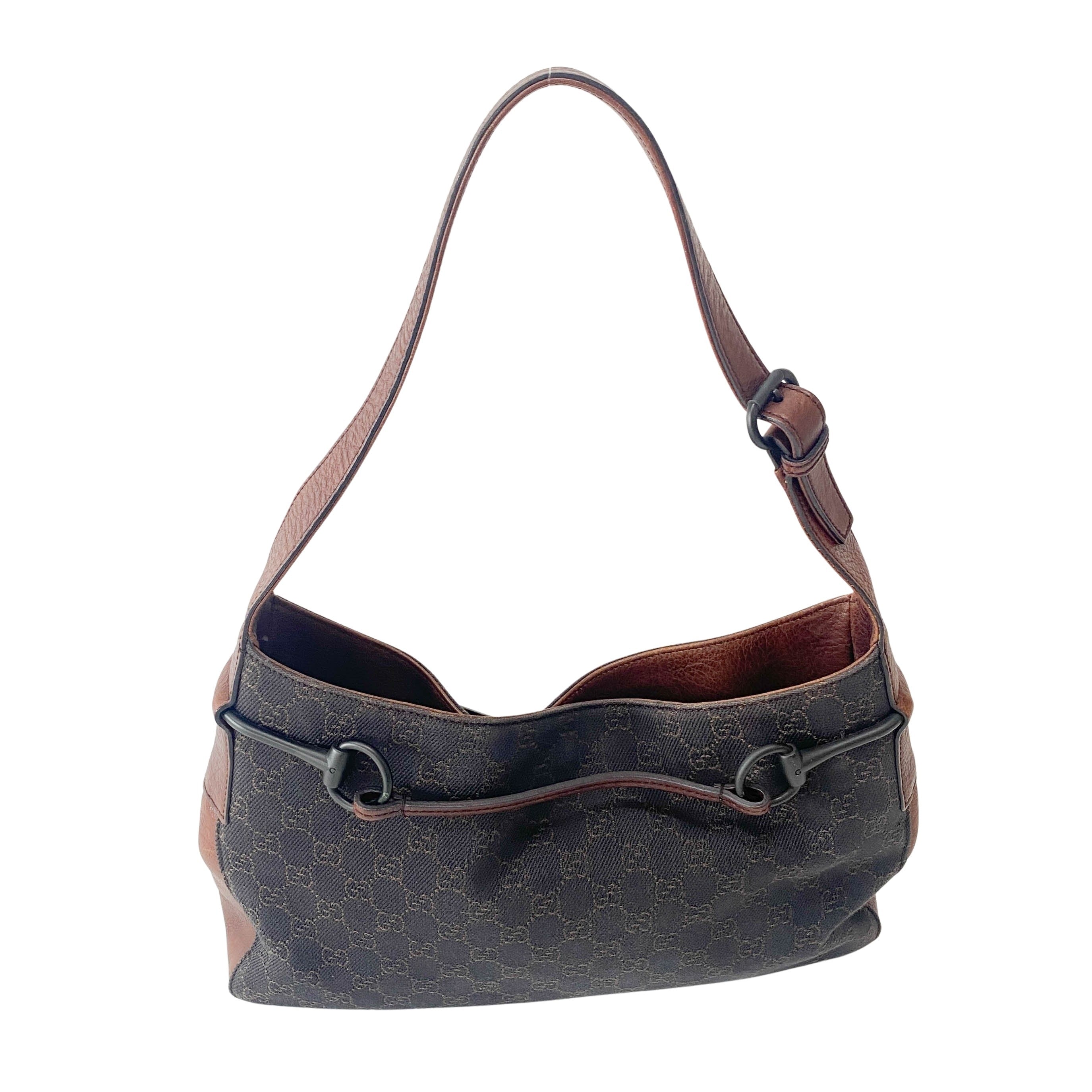 Horsebit Navy GG Canvas Bag