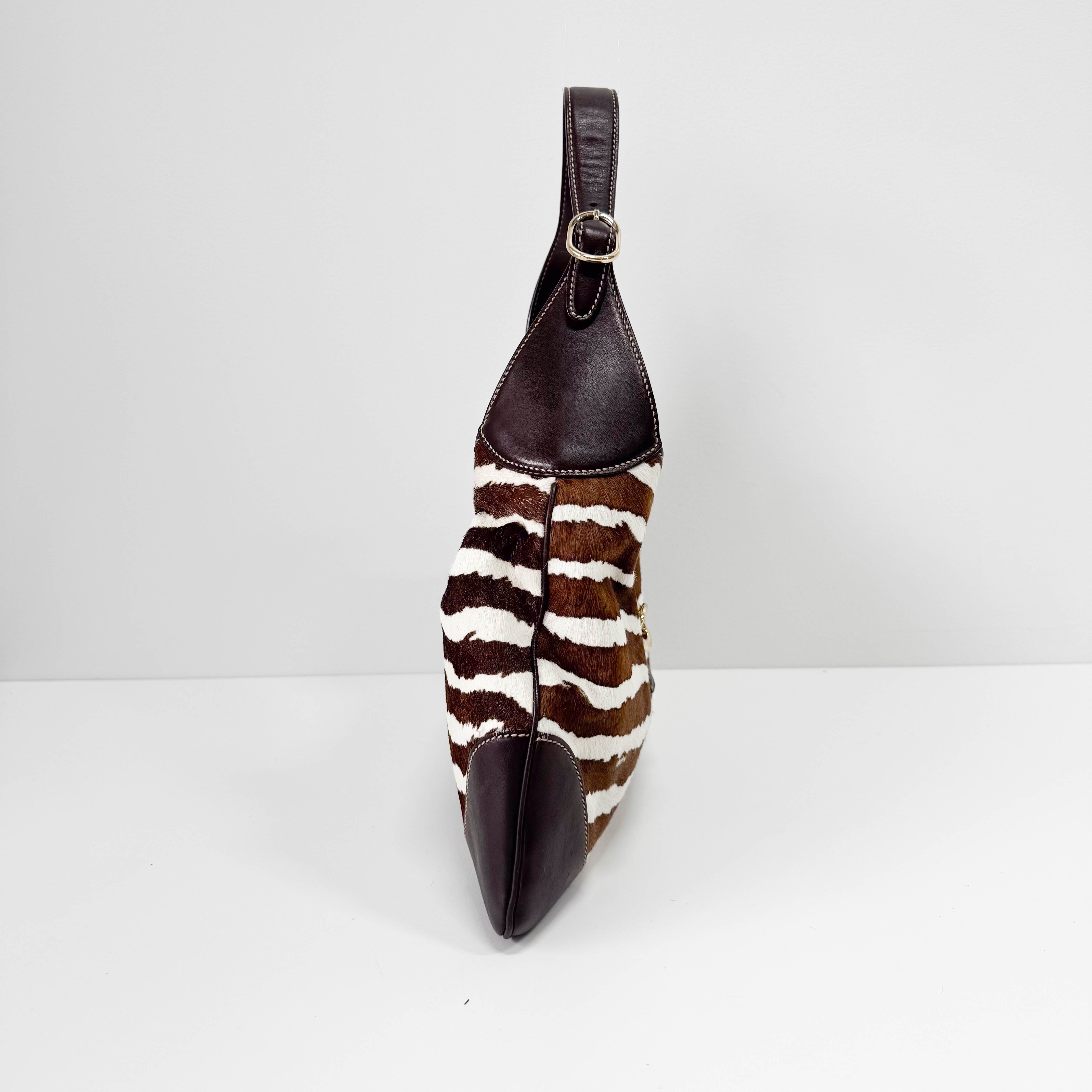 Animal Print Pony Hair Jackie Bag