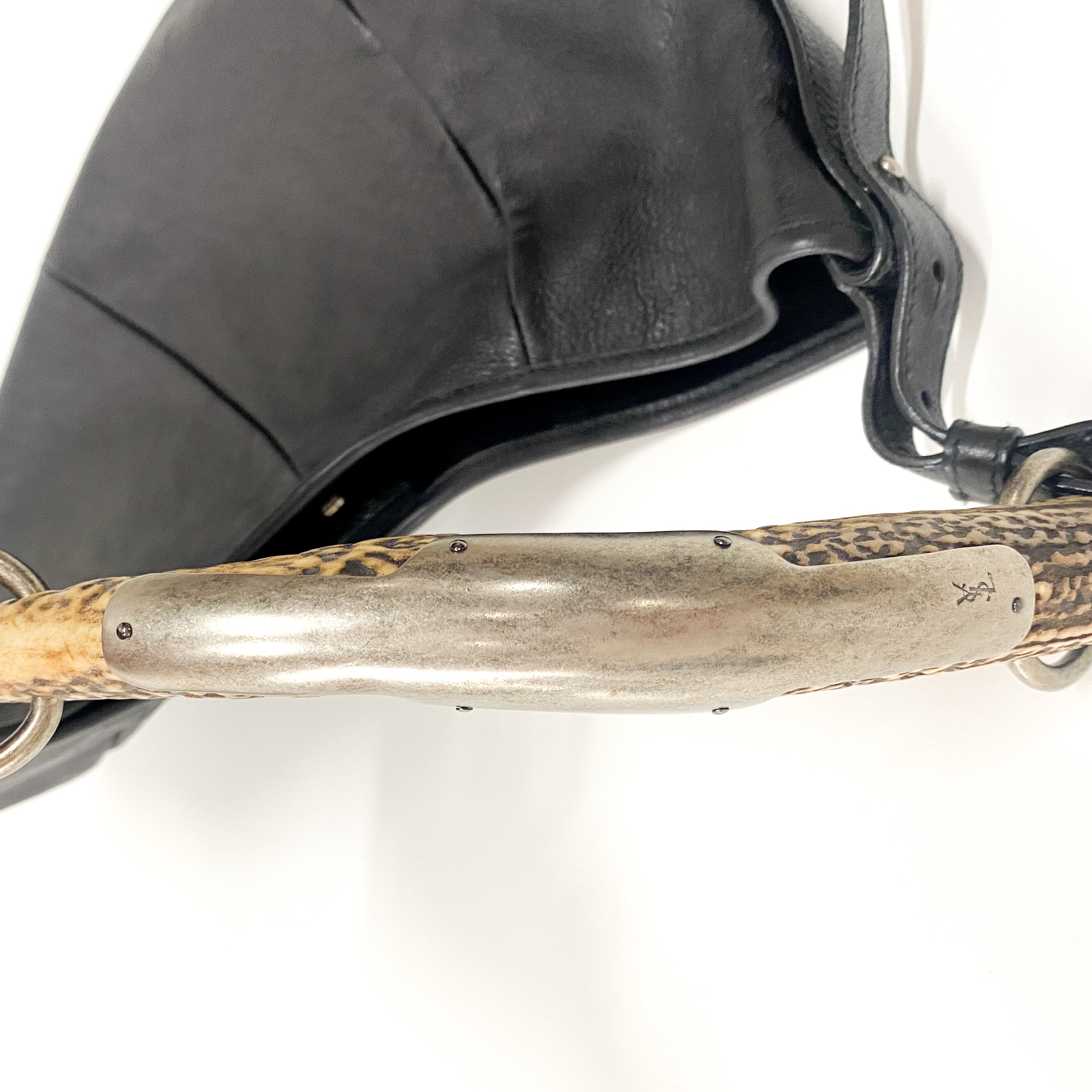 Mombasa Black Leather Shoulder Bag