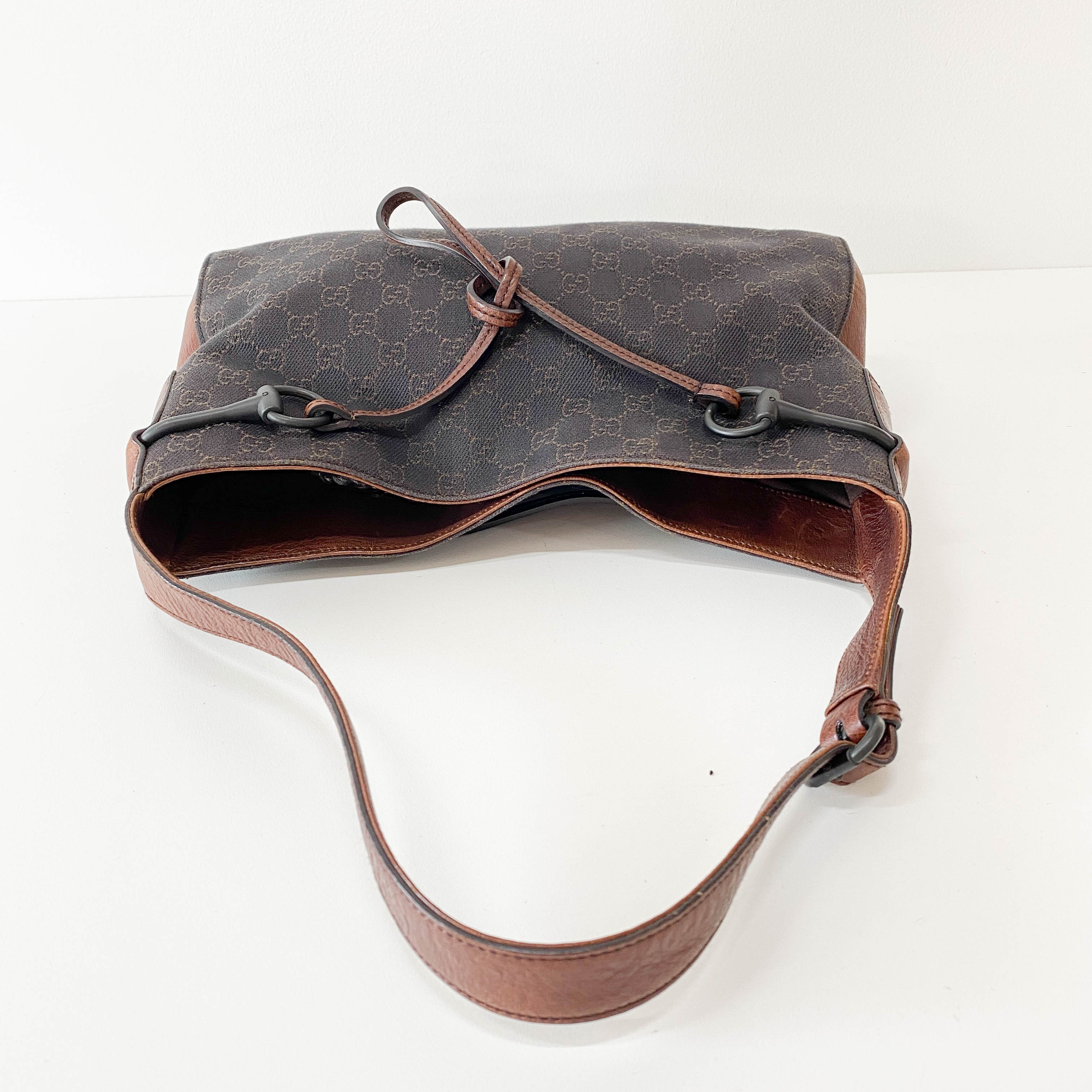 Horsebit Navy GG Canvas Bag