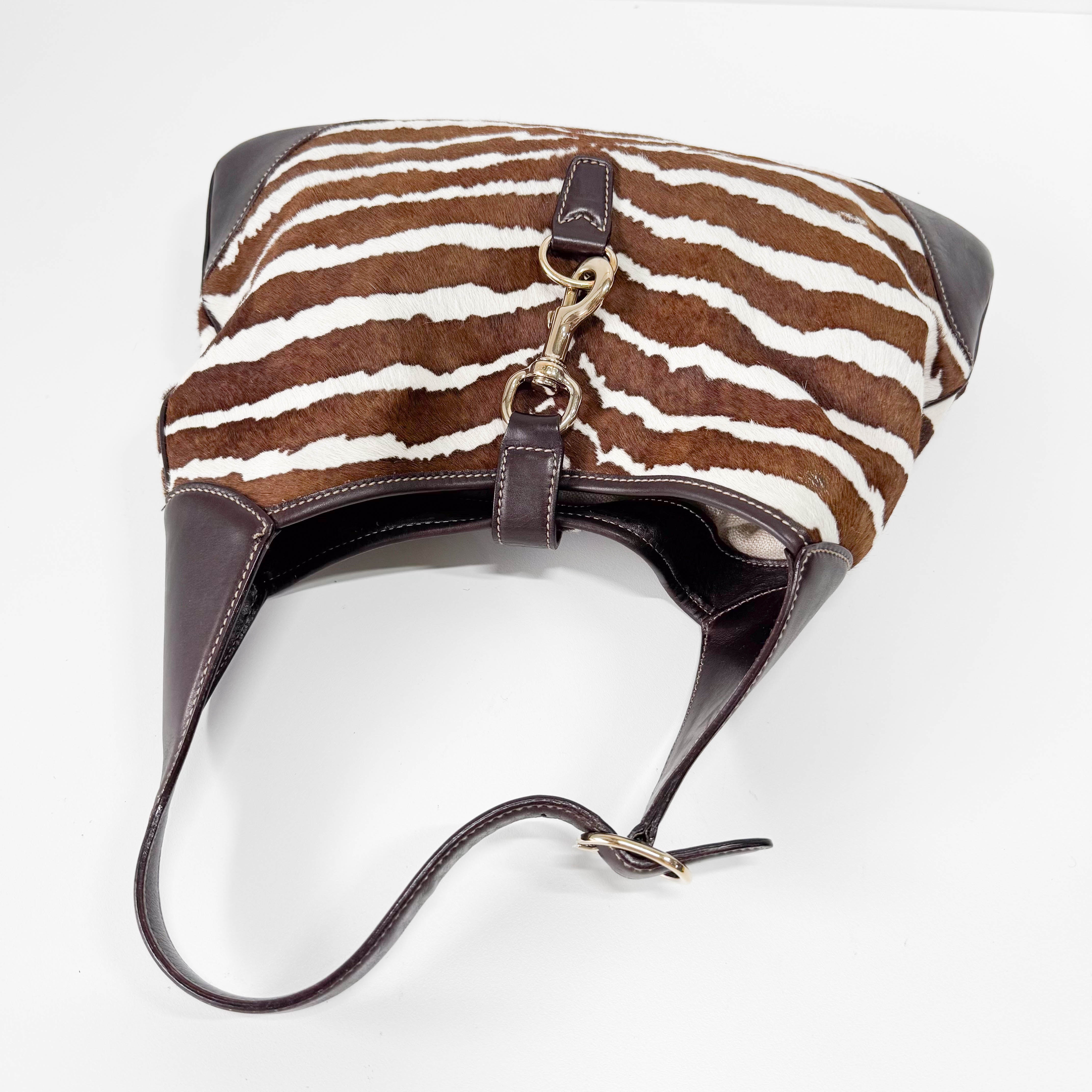 Animal Print Pony Hair Jackie Bag