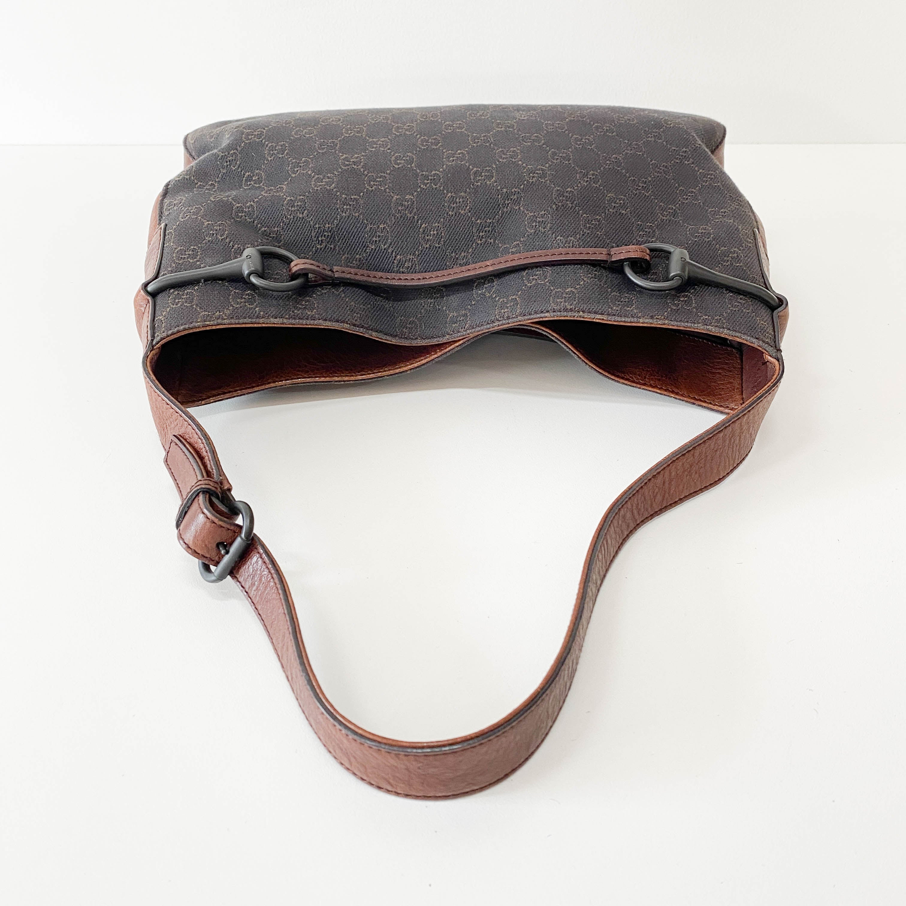 Horsebit Navy GG Canvas Bag