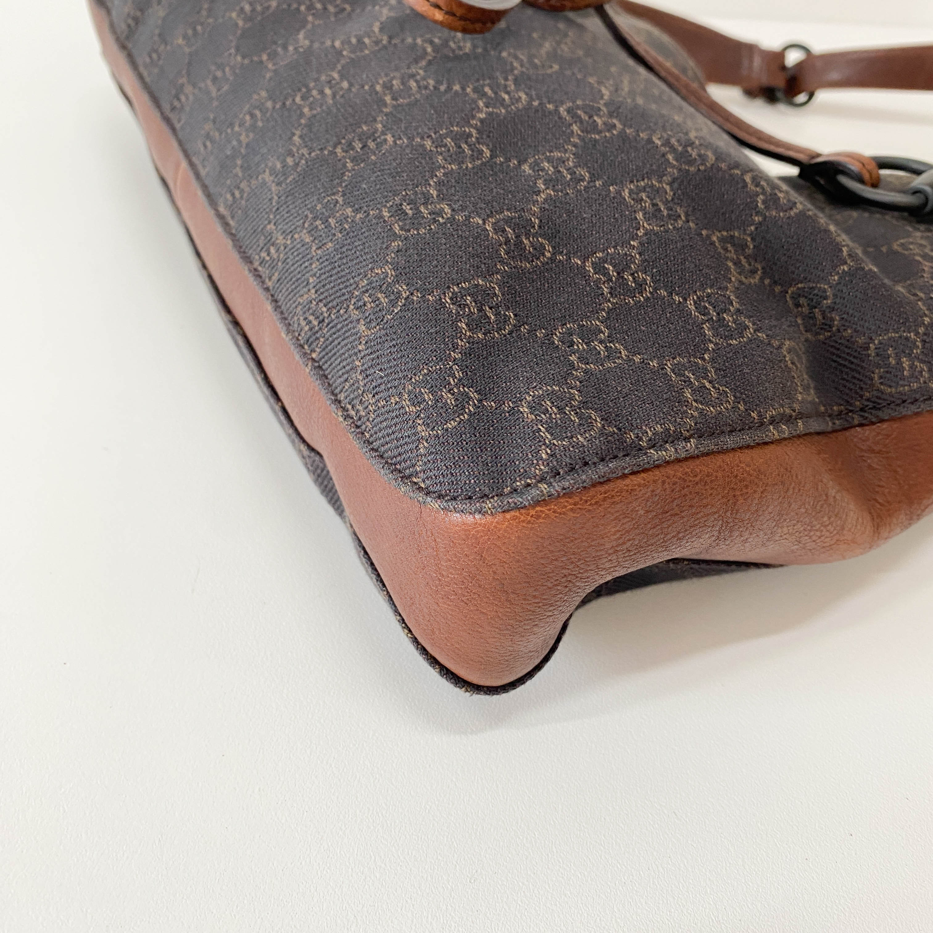 Horsebit Navy GG Canvas Bag