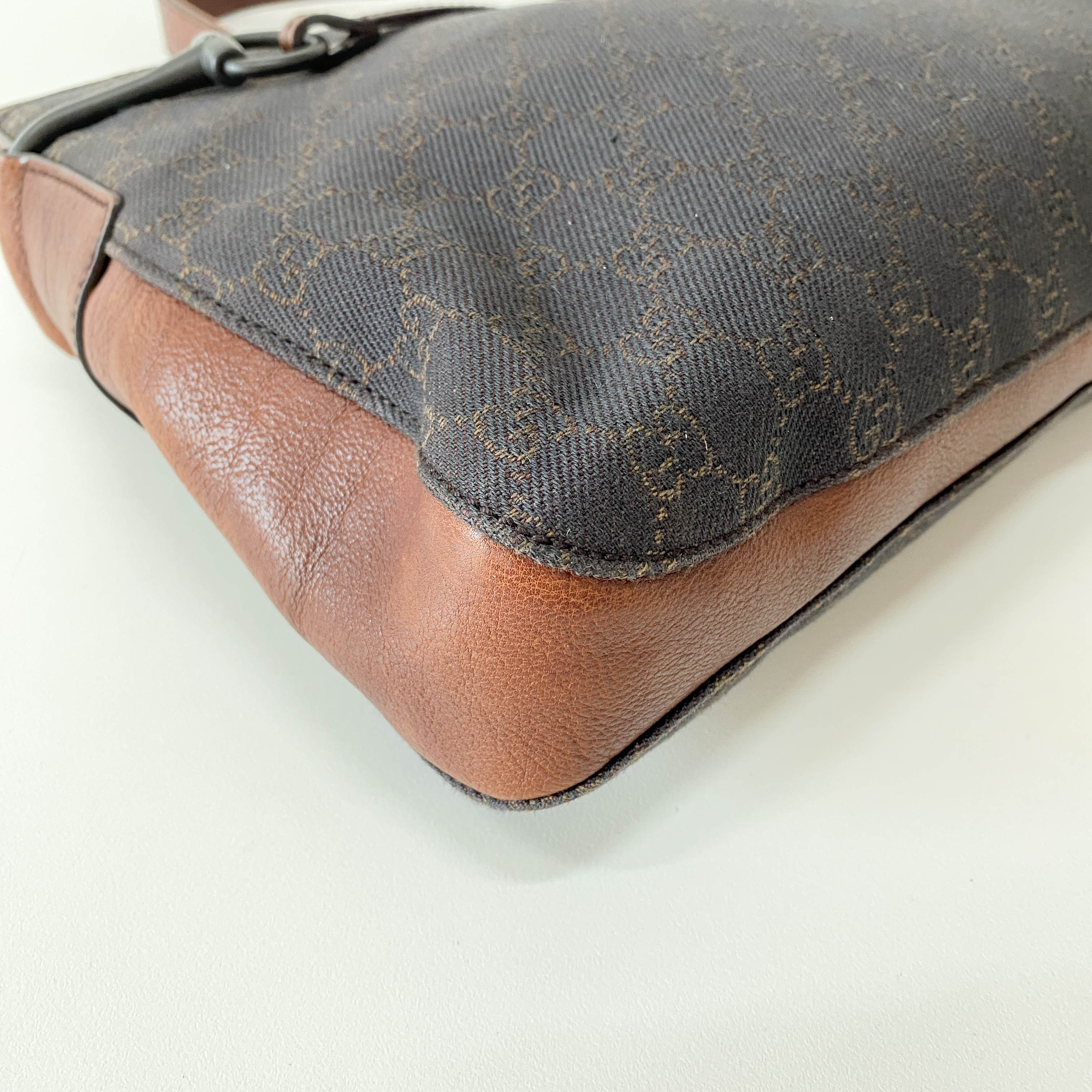 Horsebit Navy GG Canvas Bag