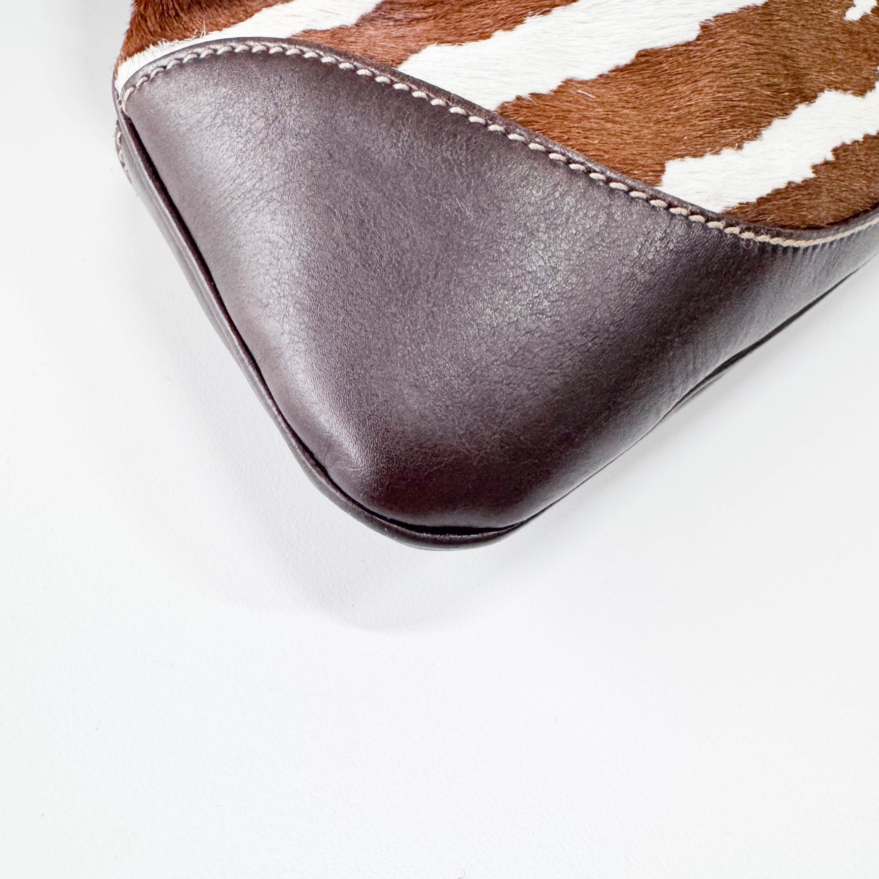 Animal Print Pony Hair Jackie Bag