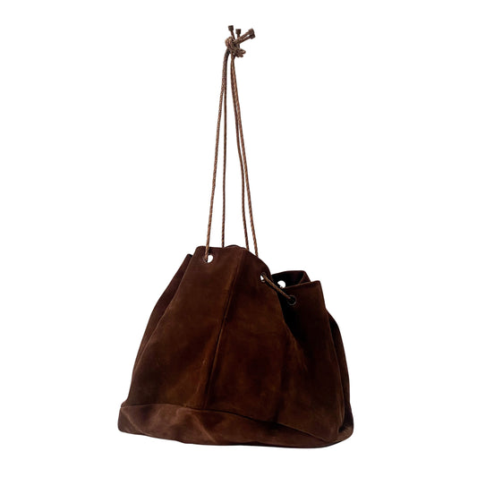 Brown Suede Tote Bag