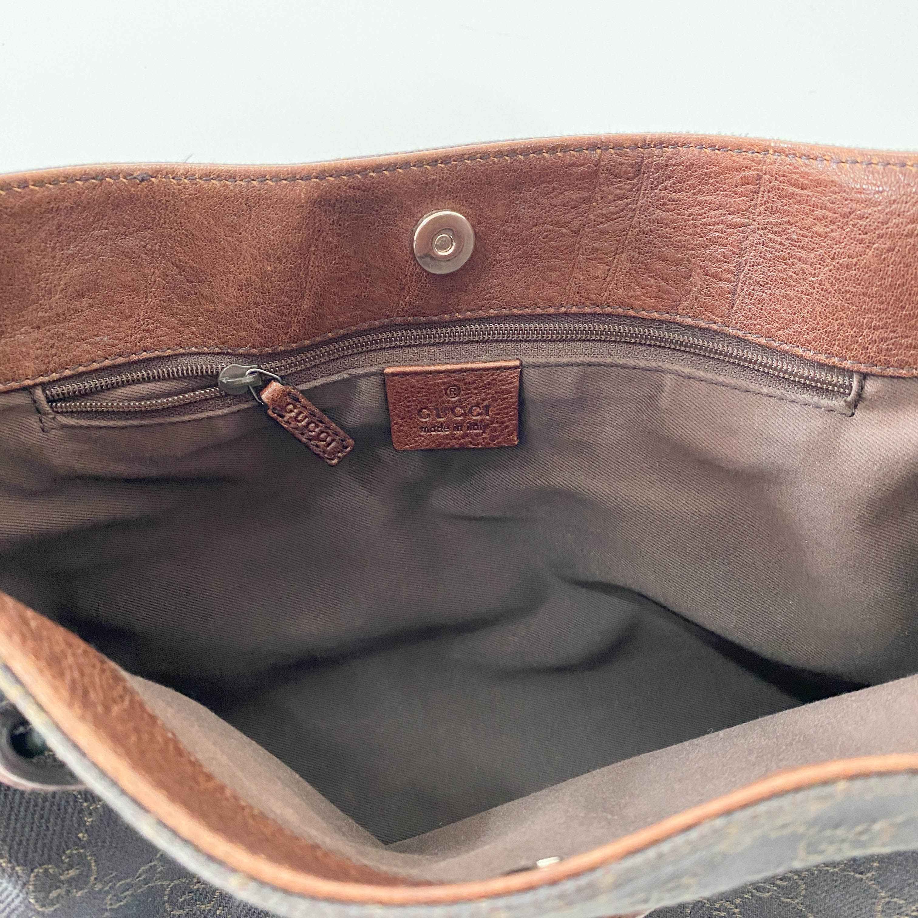 Horsebit Navy GG Canvas Bag