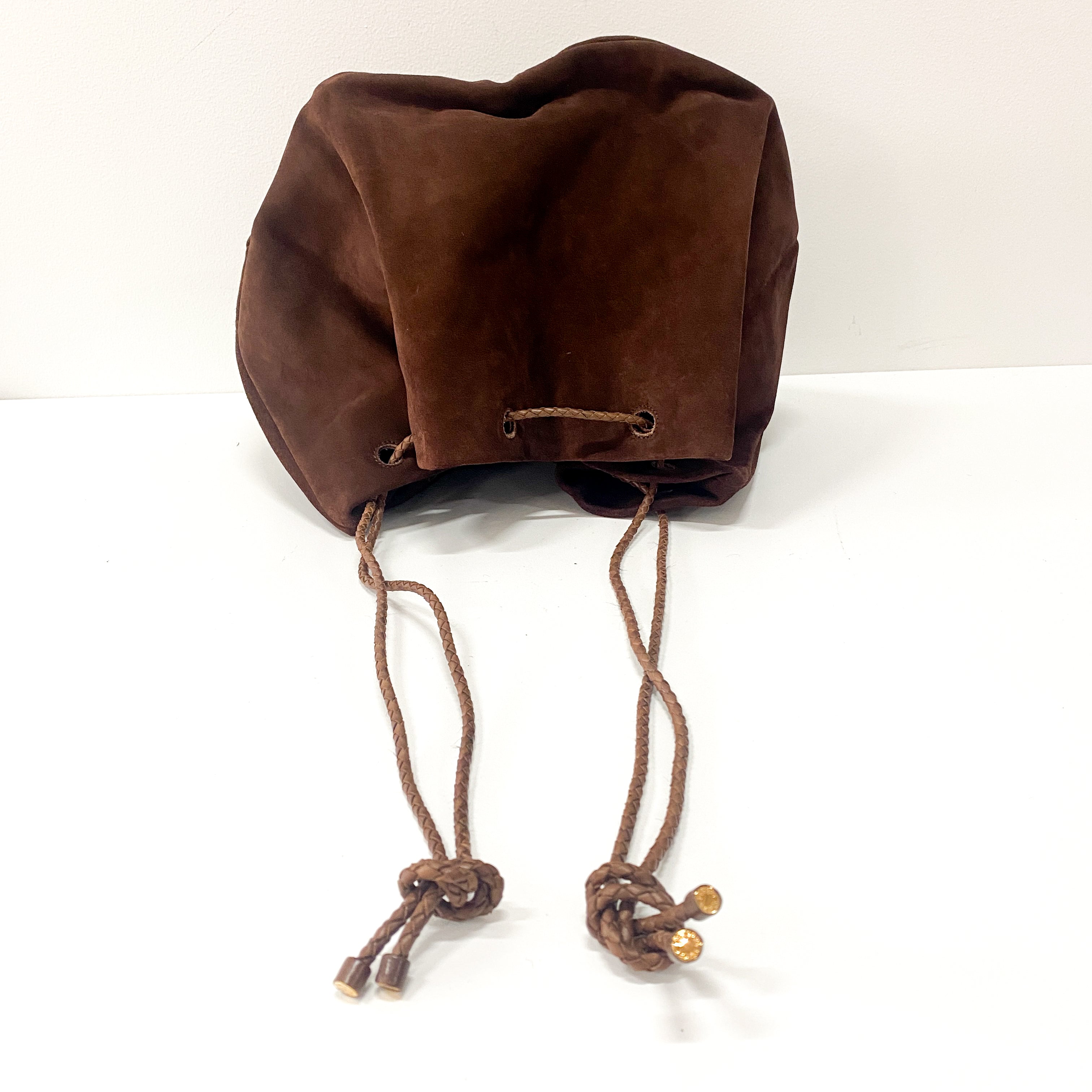 Brown Suede Tote Bag