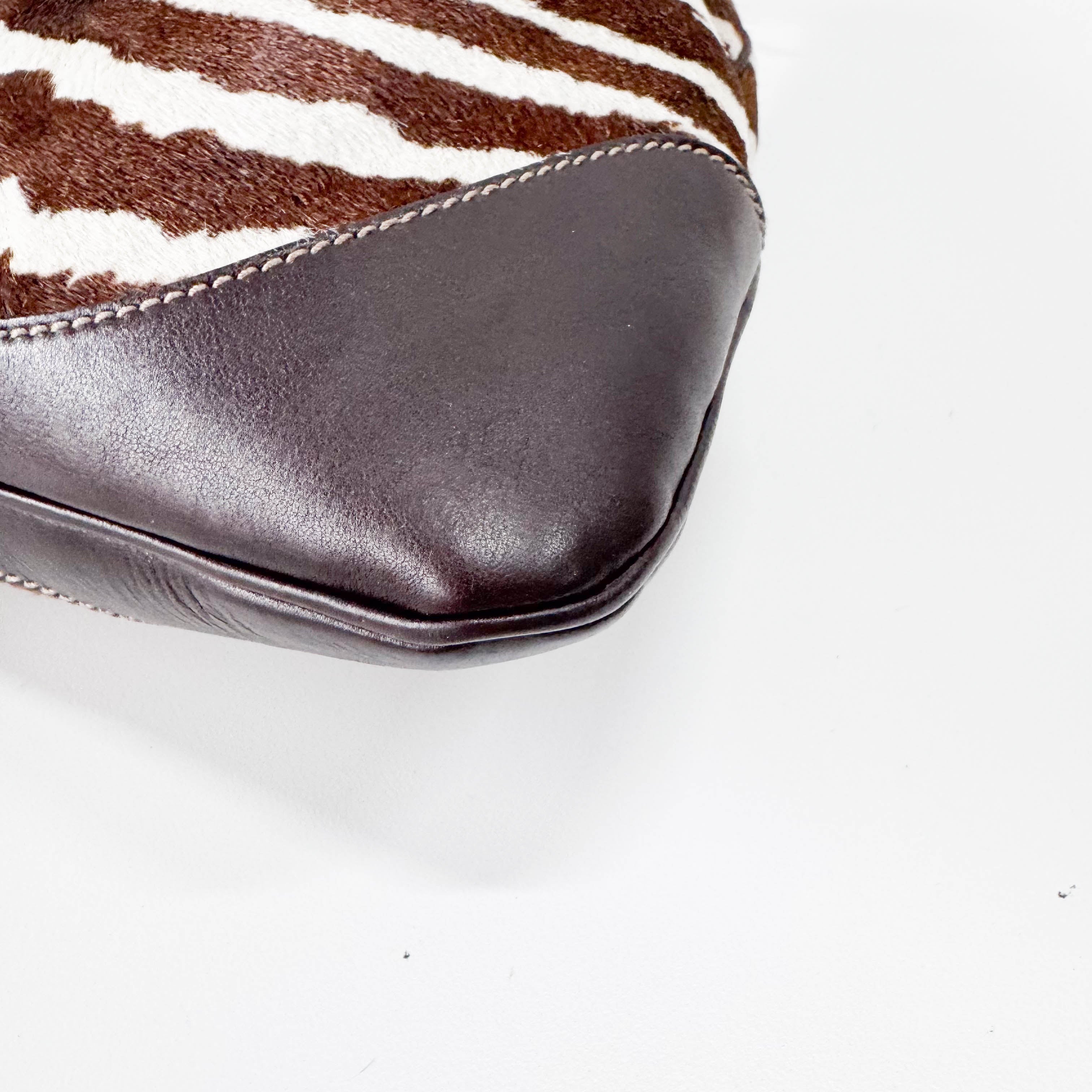 Animal Print Pony Hair Jackie Bag