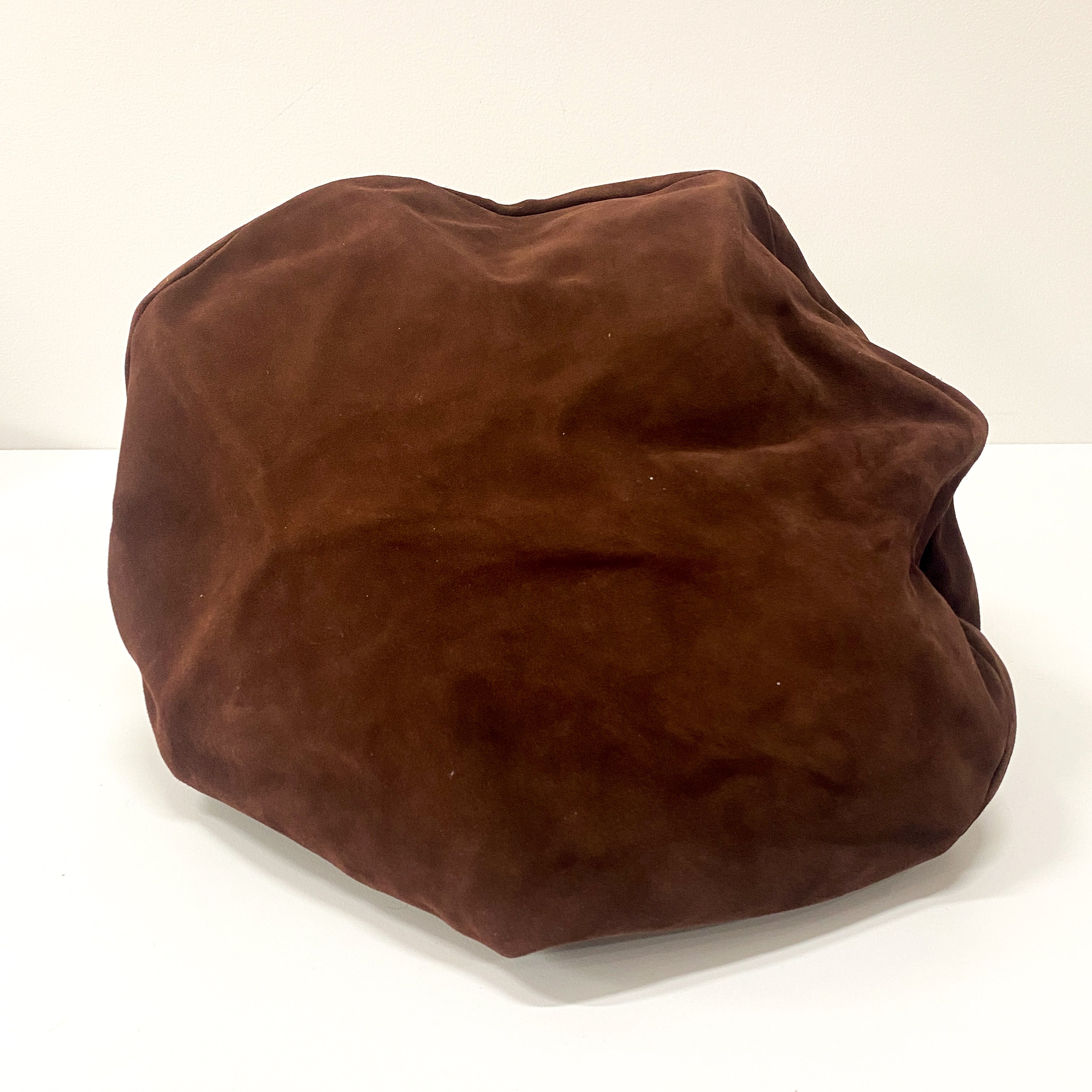 Brown Suede Tote Bag