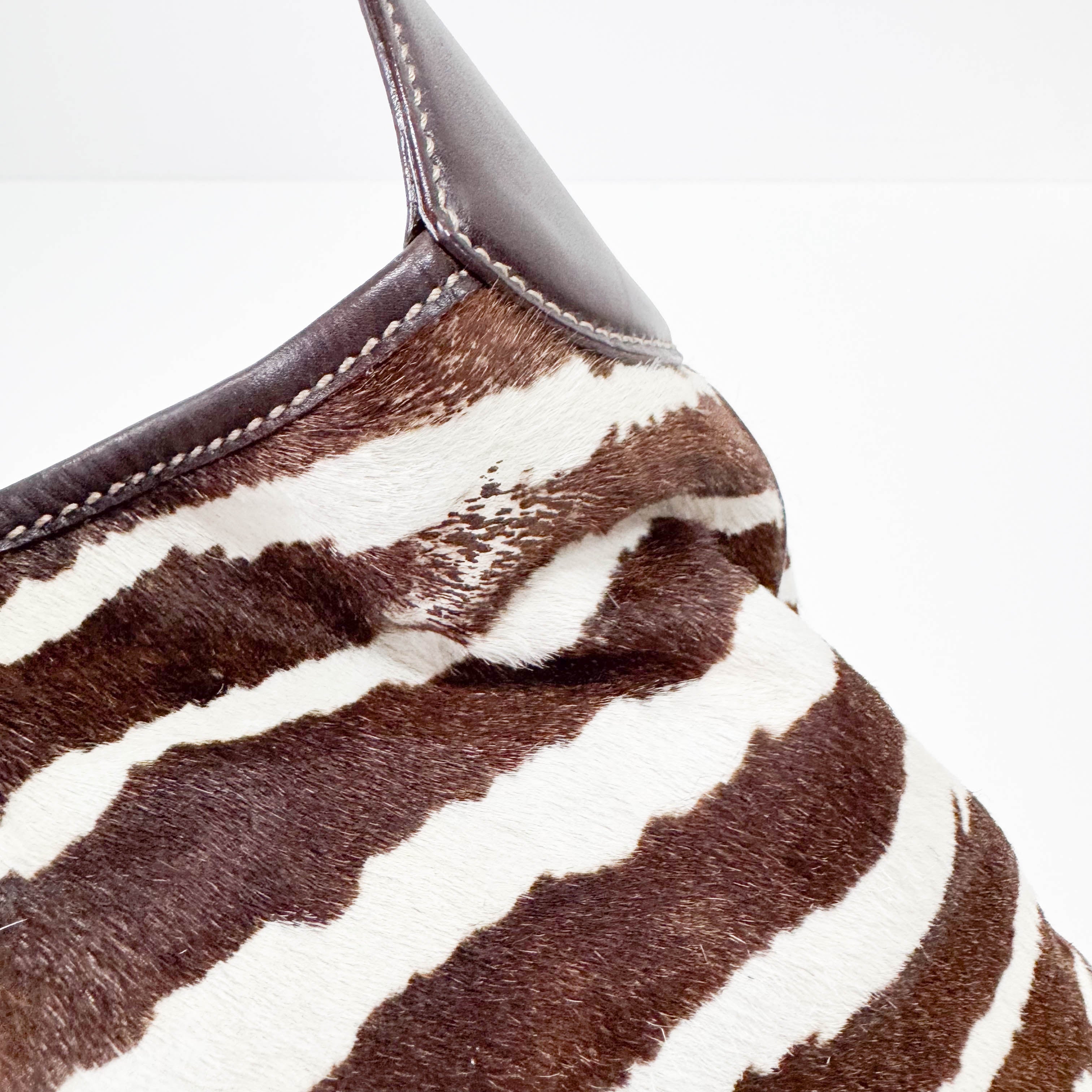 Animal Print Pony Hair Jackie Bag