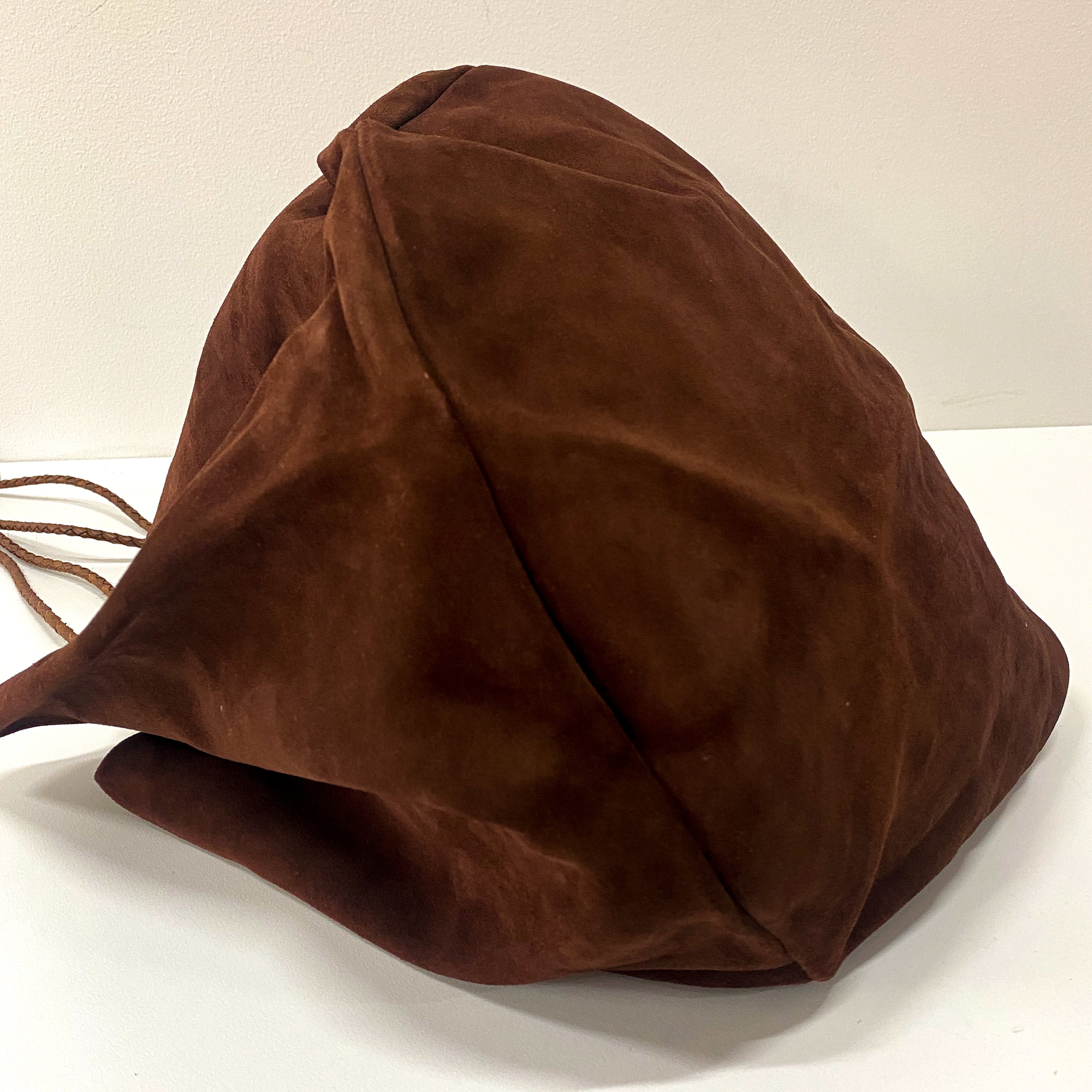 Brown Suede Tote Bag