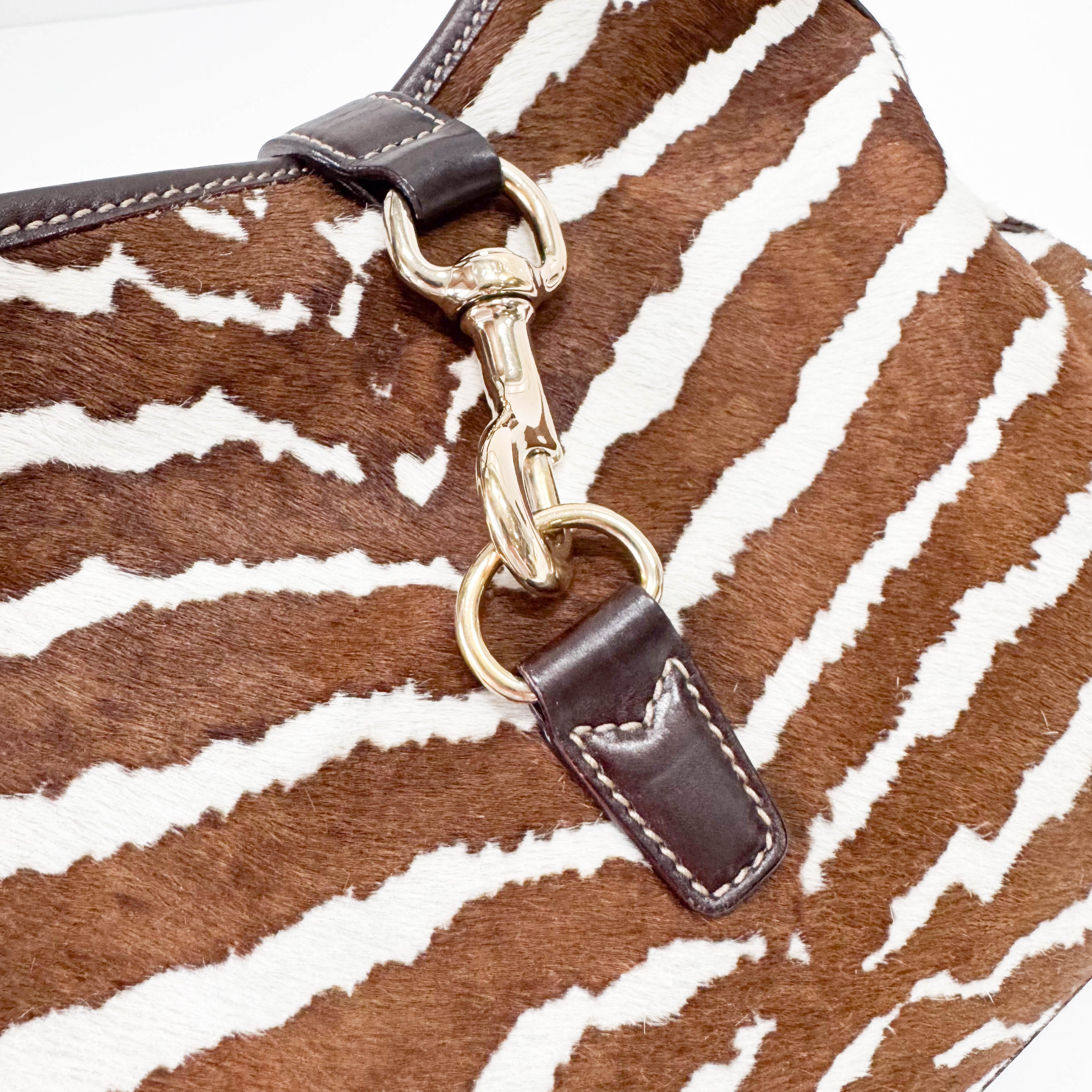 Animal Print Pony Hair Jackie Bag