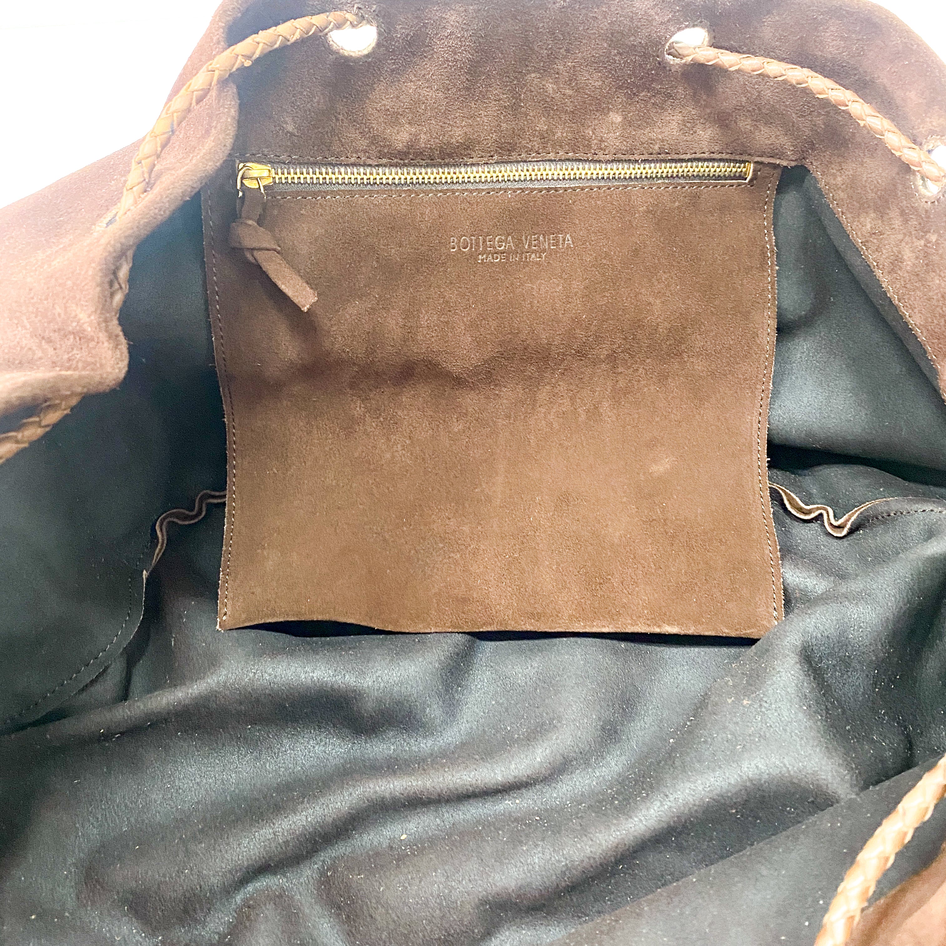 Brown Suede Tote Bag