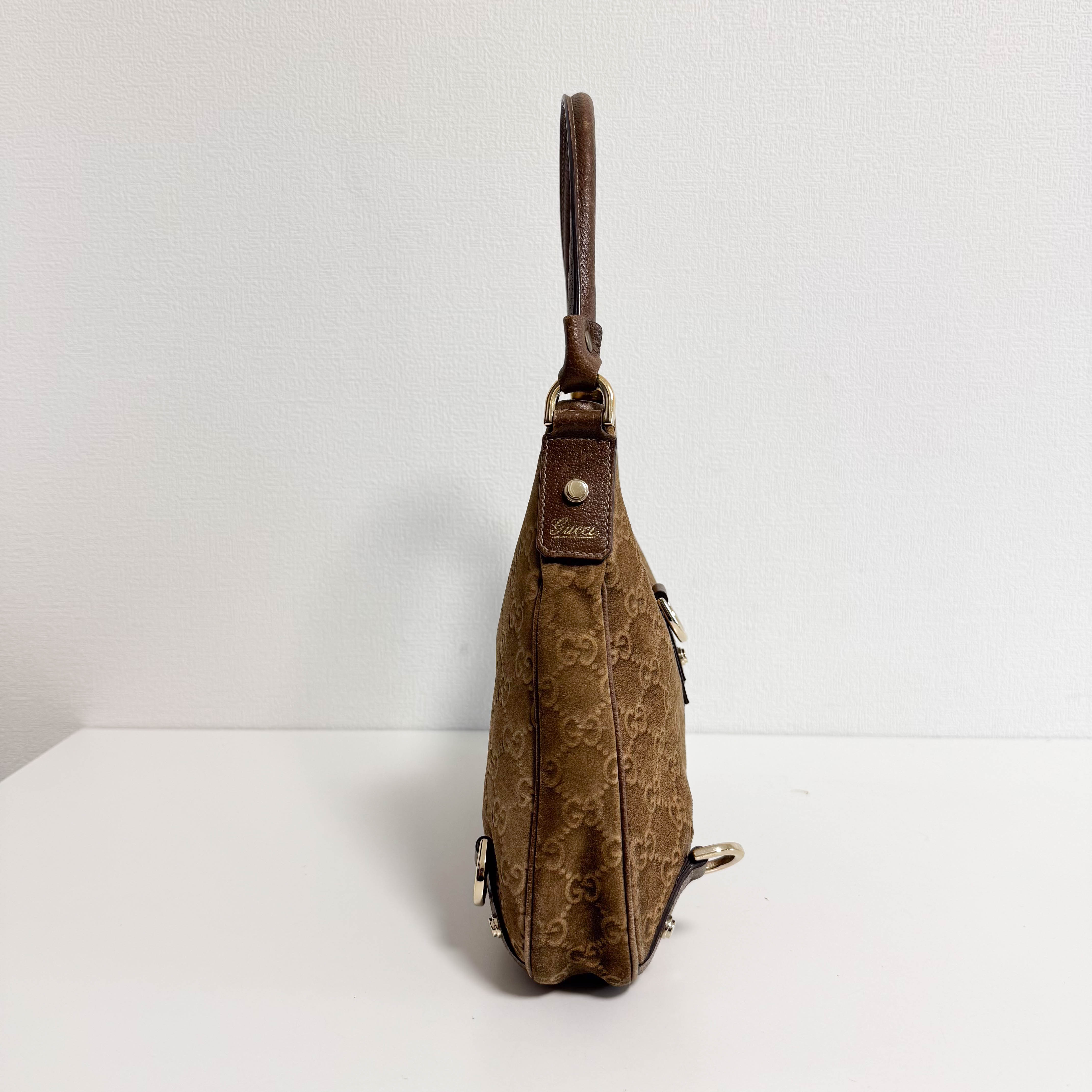 Abbey Brown Suede Shoulder Bag