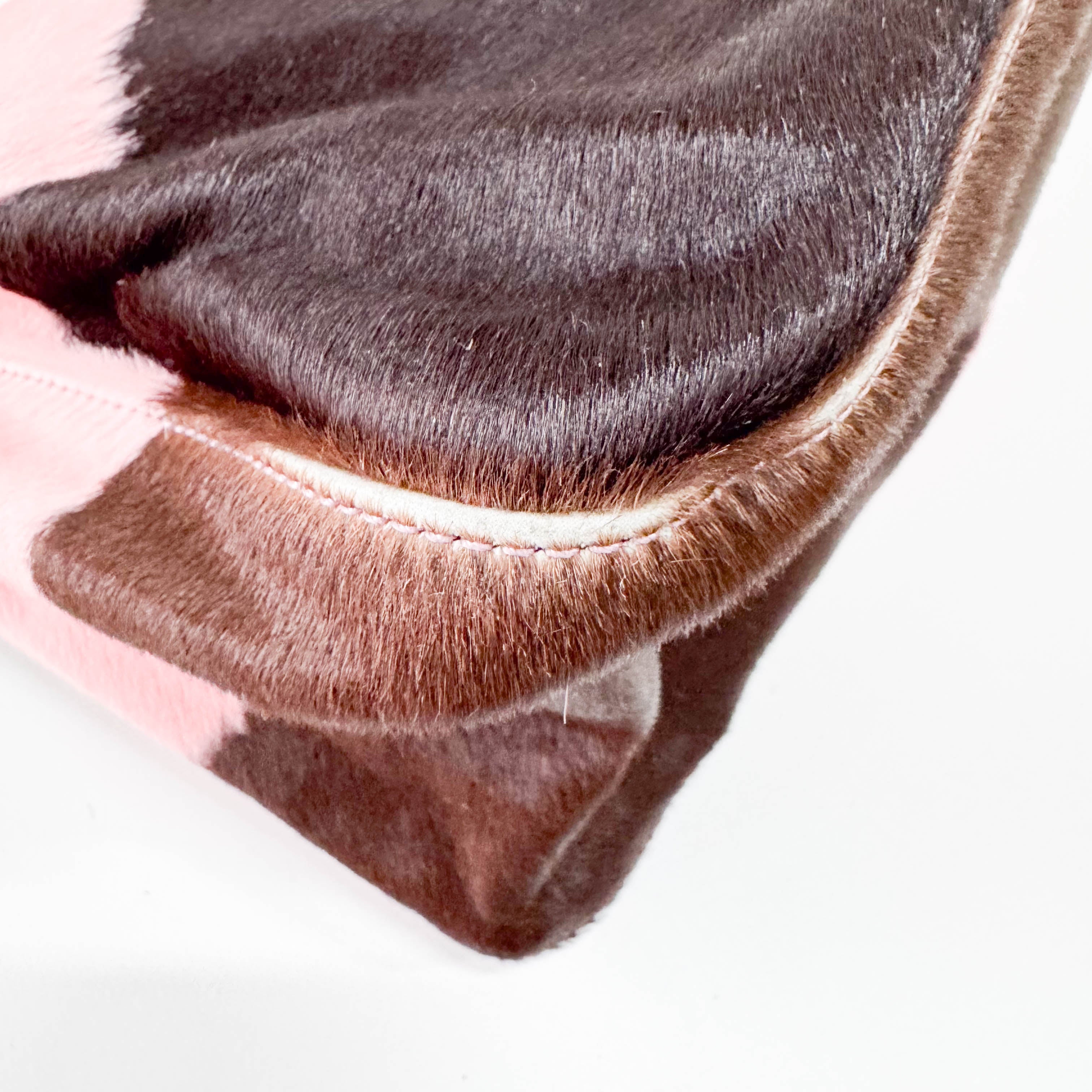 Mamma Baguette Pink Cow Print Bag