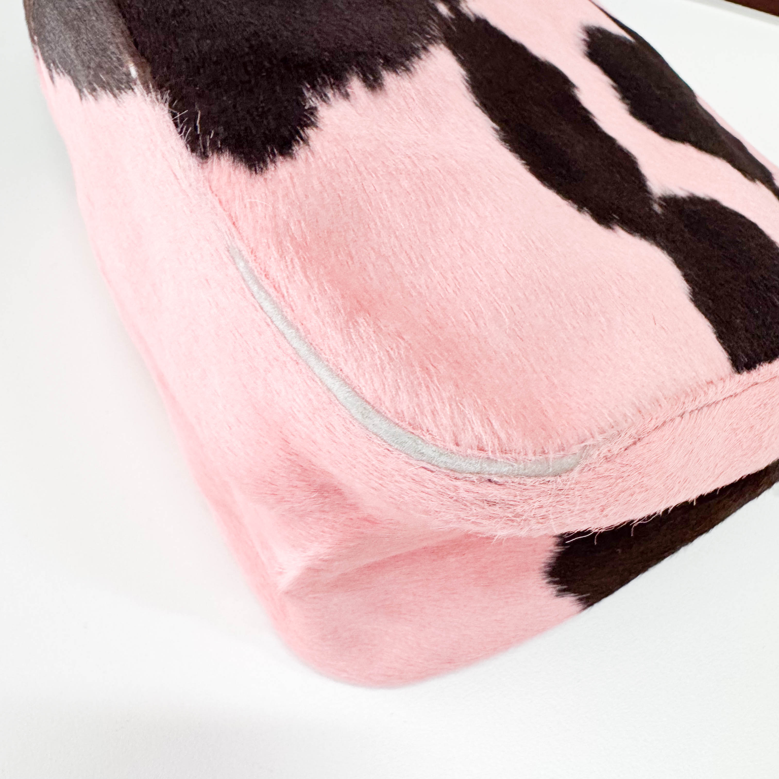 Mamma Baguette Pink Cow Print Bag