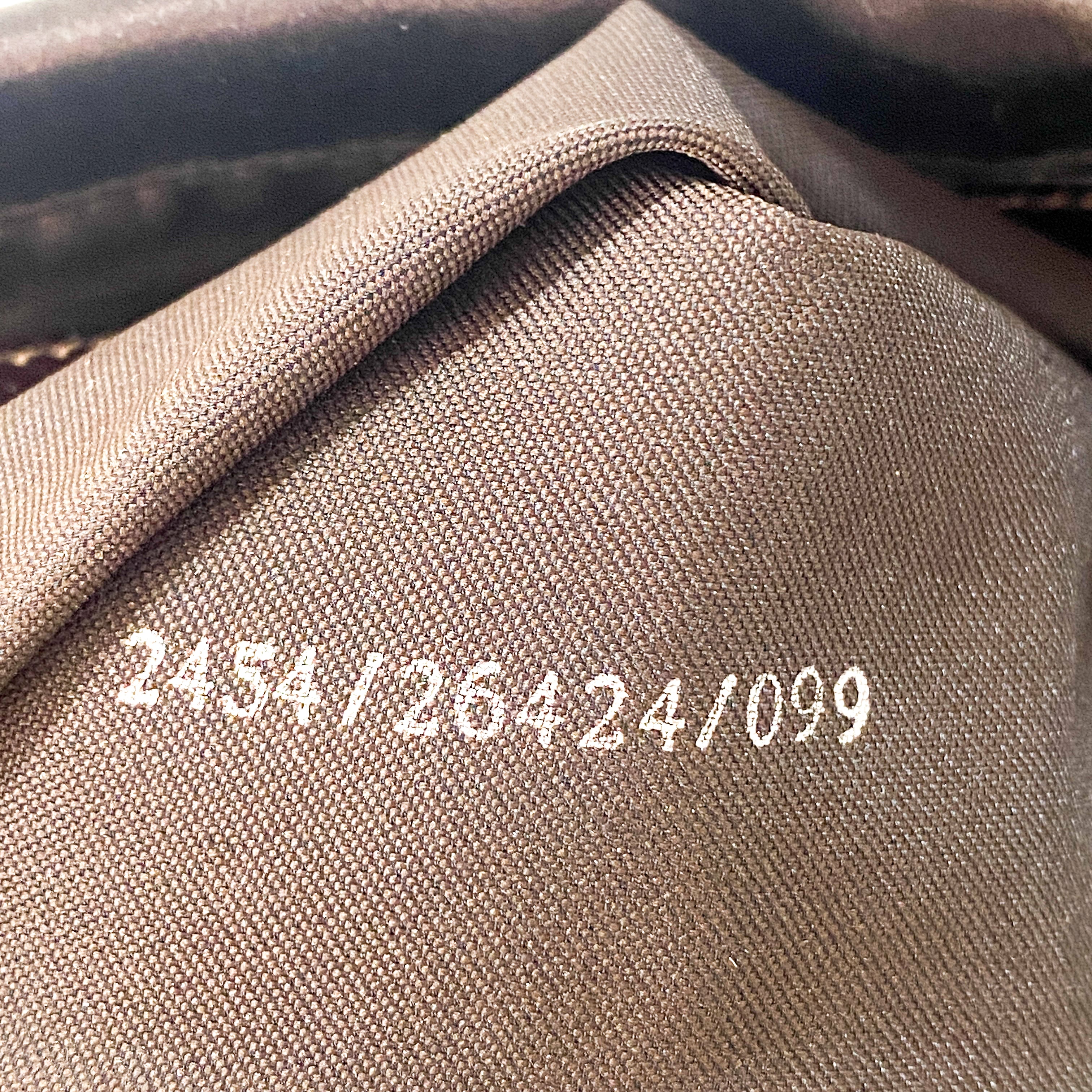 Baguette Brown Satin Beaded Shoulder Bag