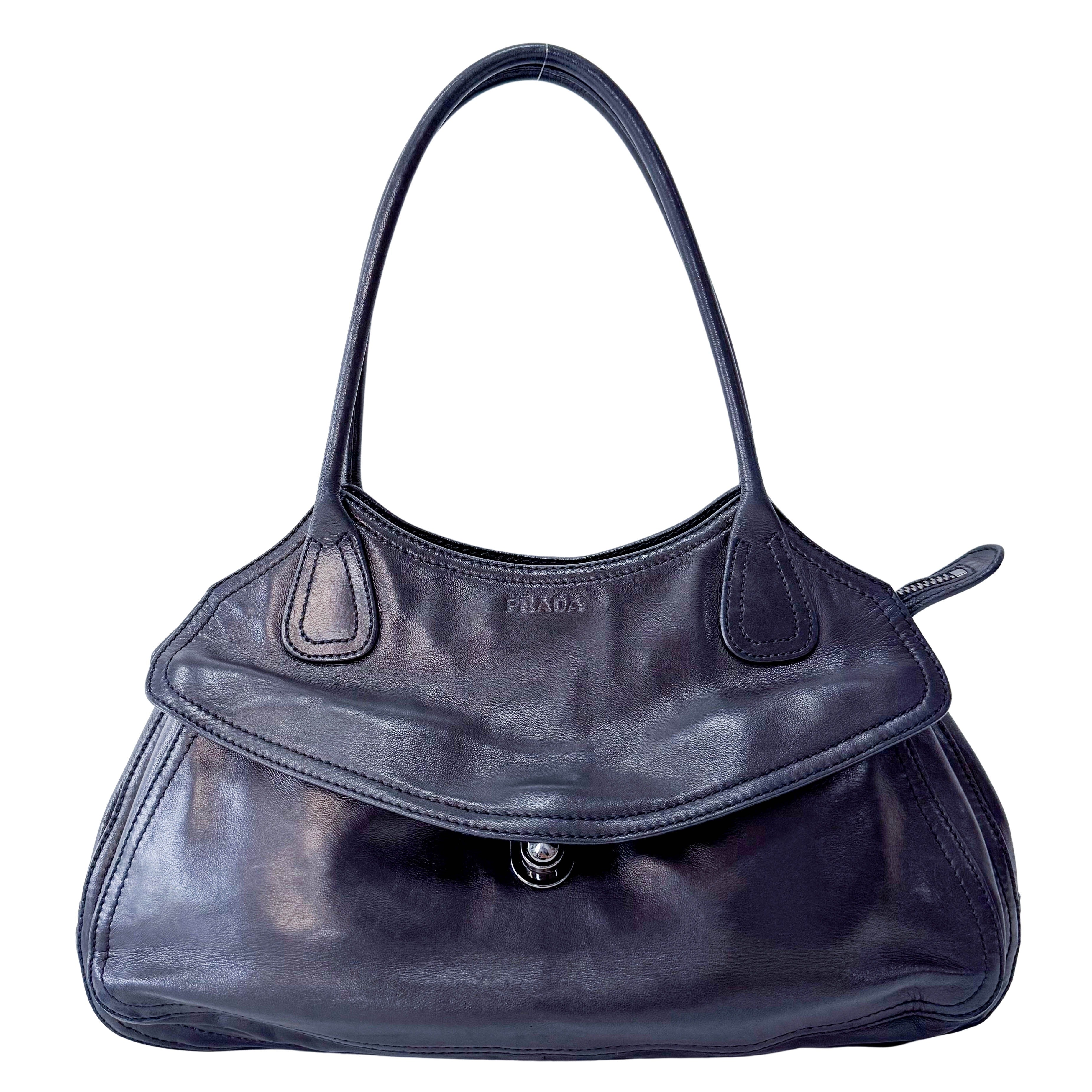 Black Leather Shoulder Bag
