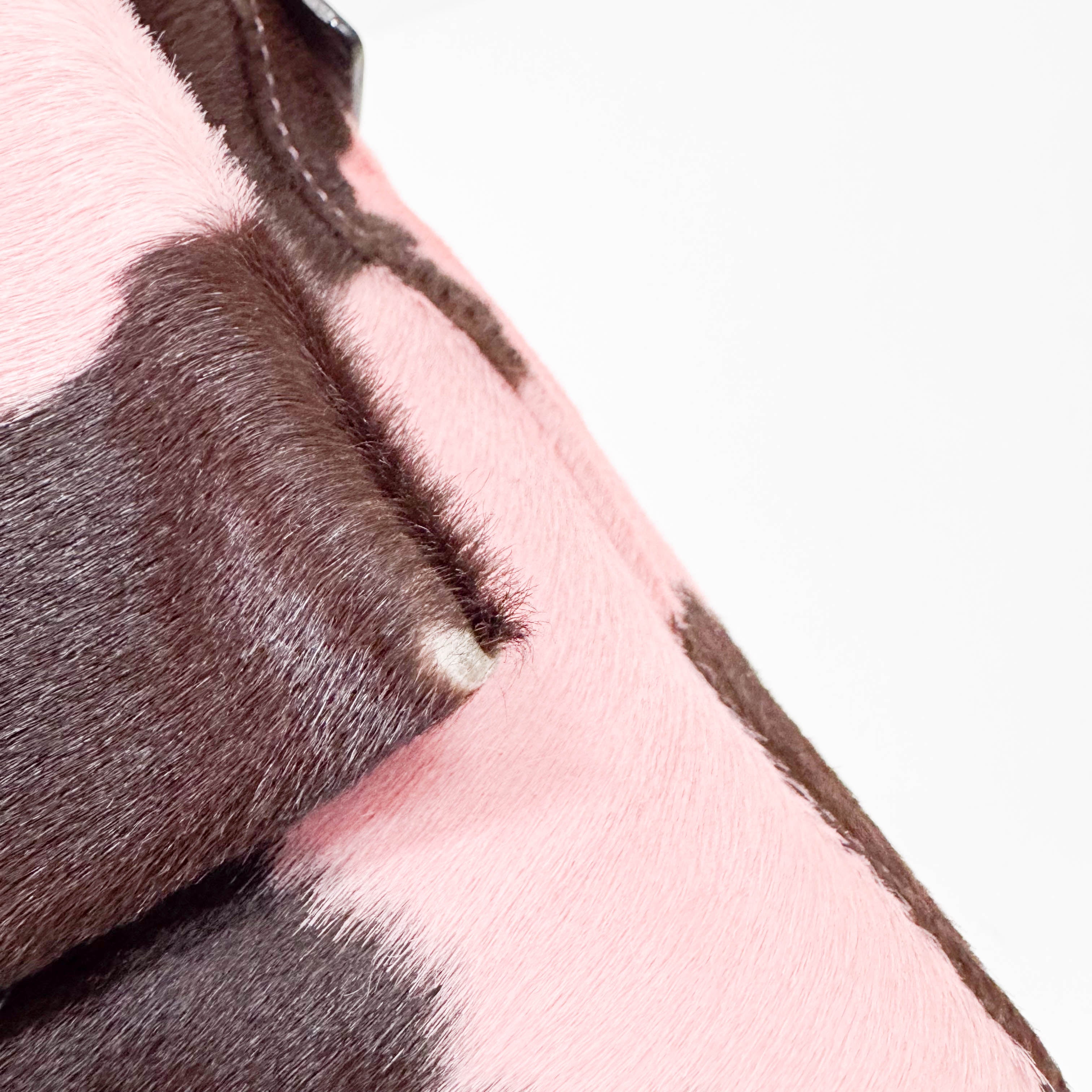 Mamma Baguette Pink Cow Print Bag