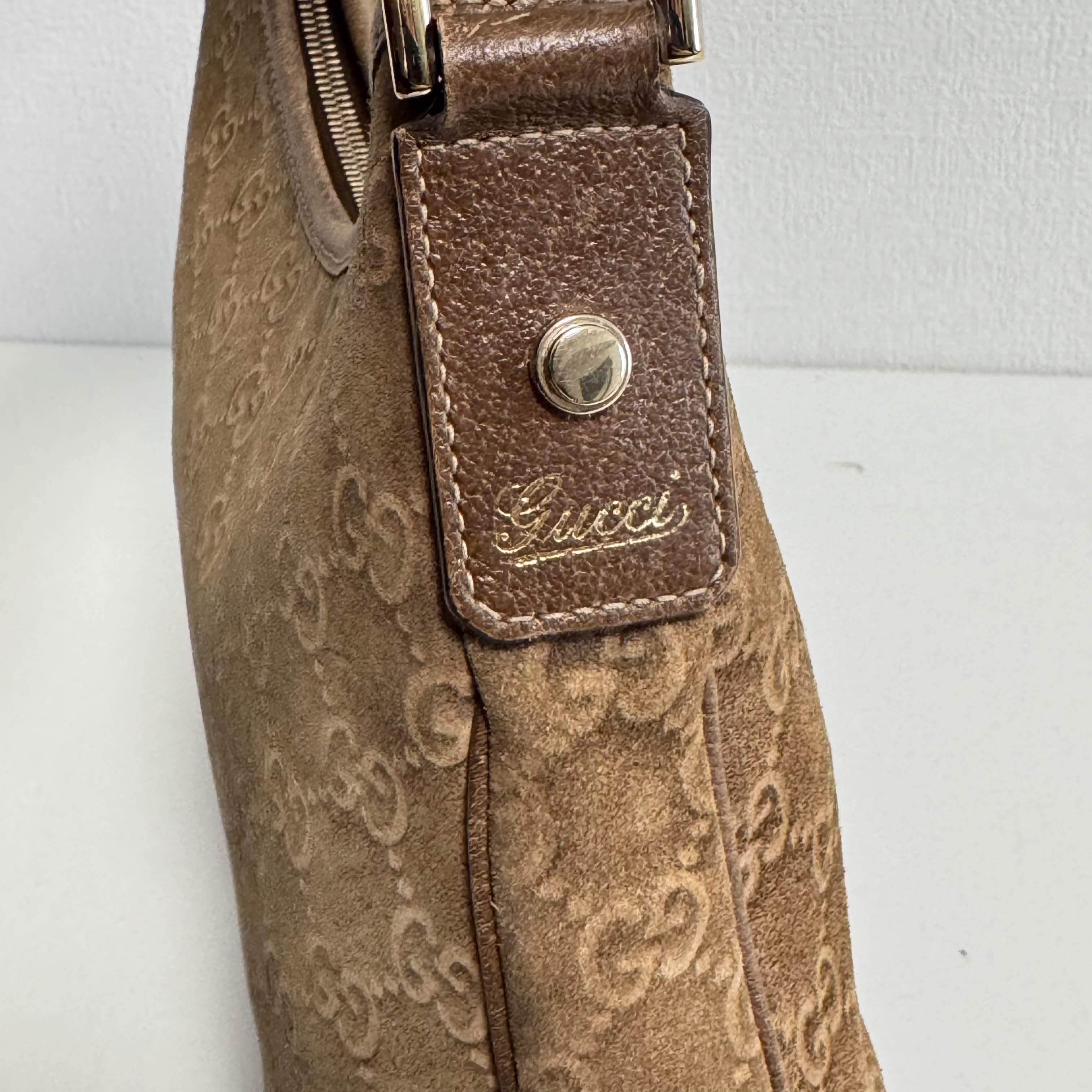 Abbey Brown Suede Shoulder Bag