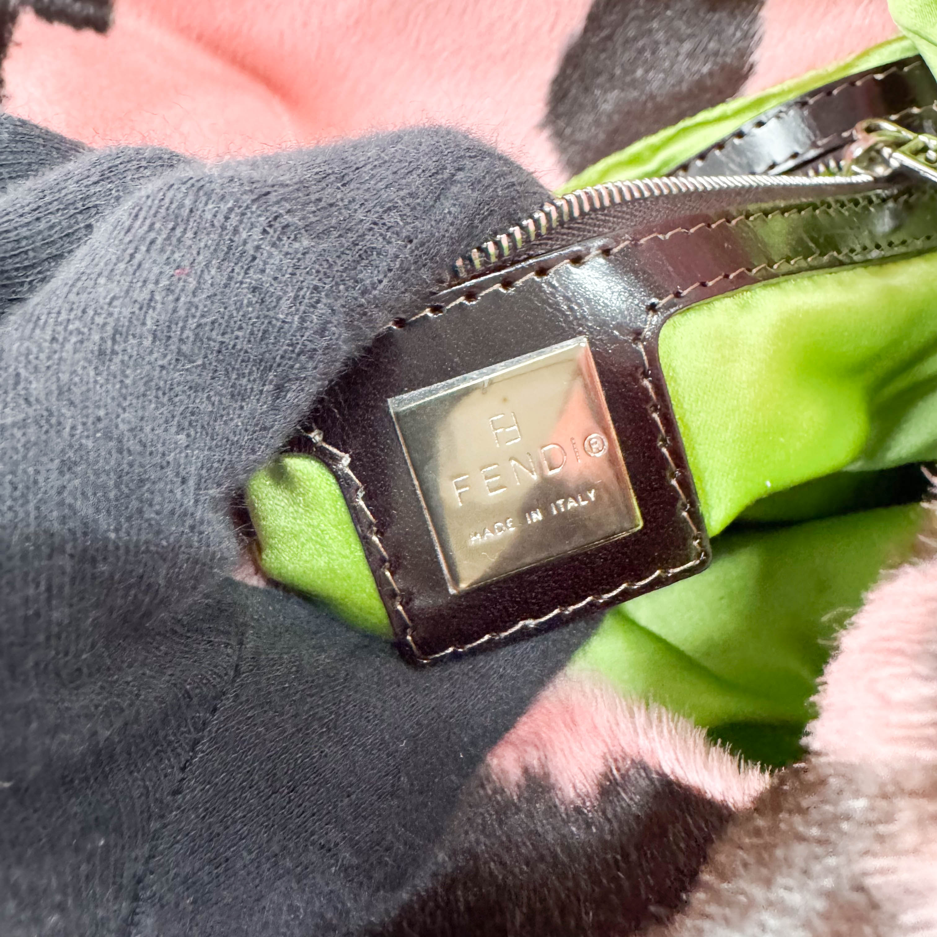 Mamma Baguette Pink Cow Print Bag