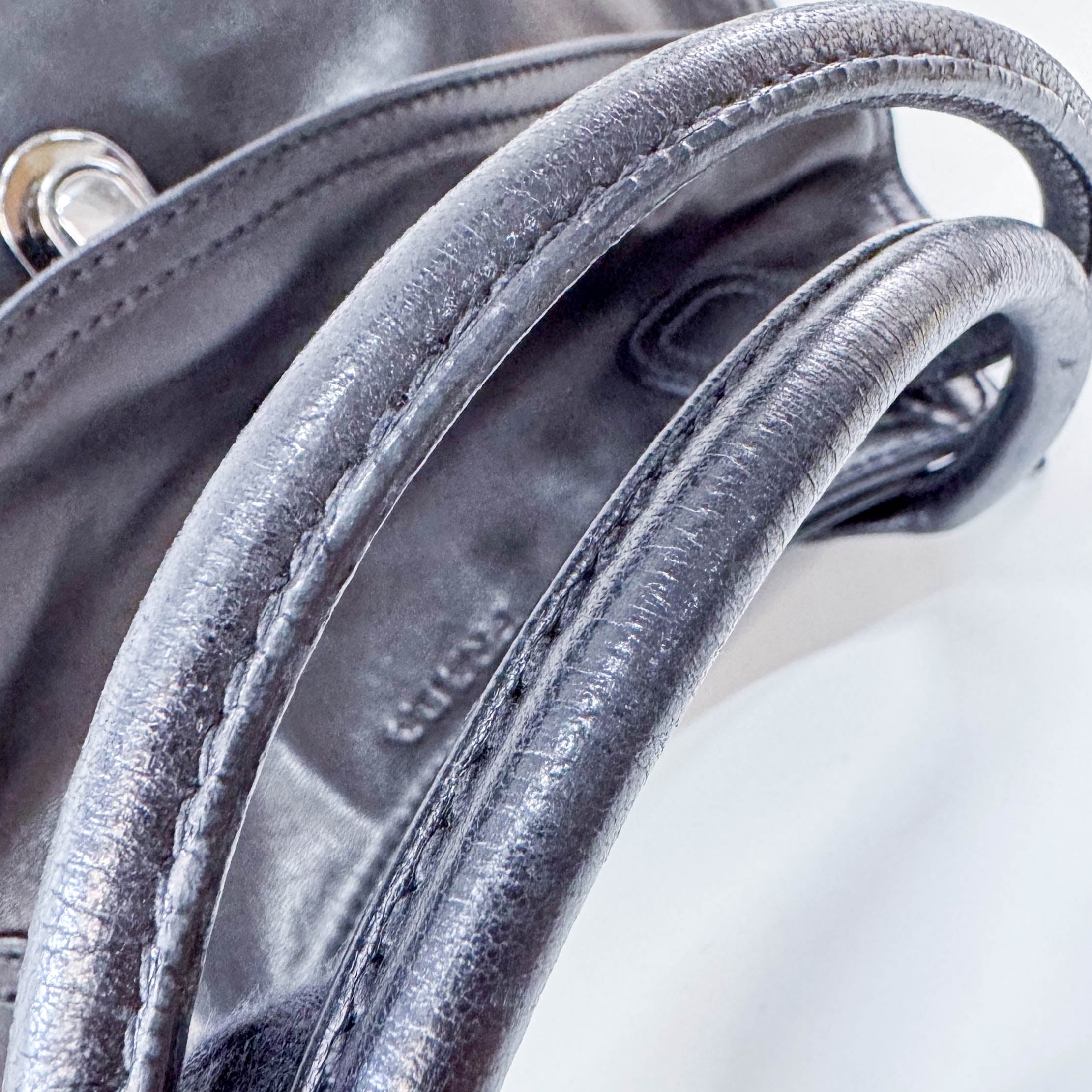 Black Leather Shoulder Bag