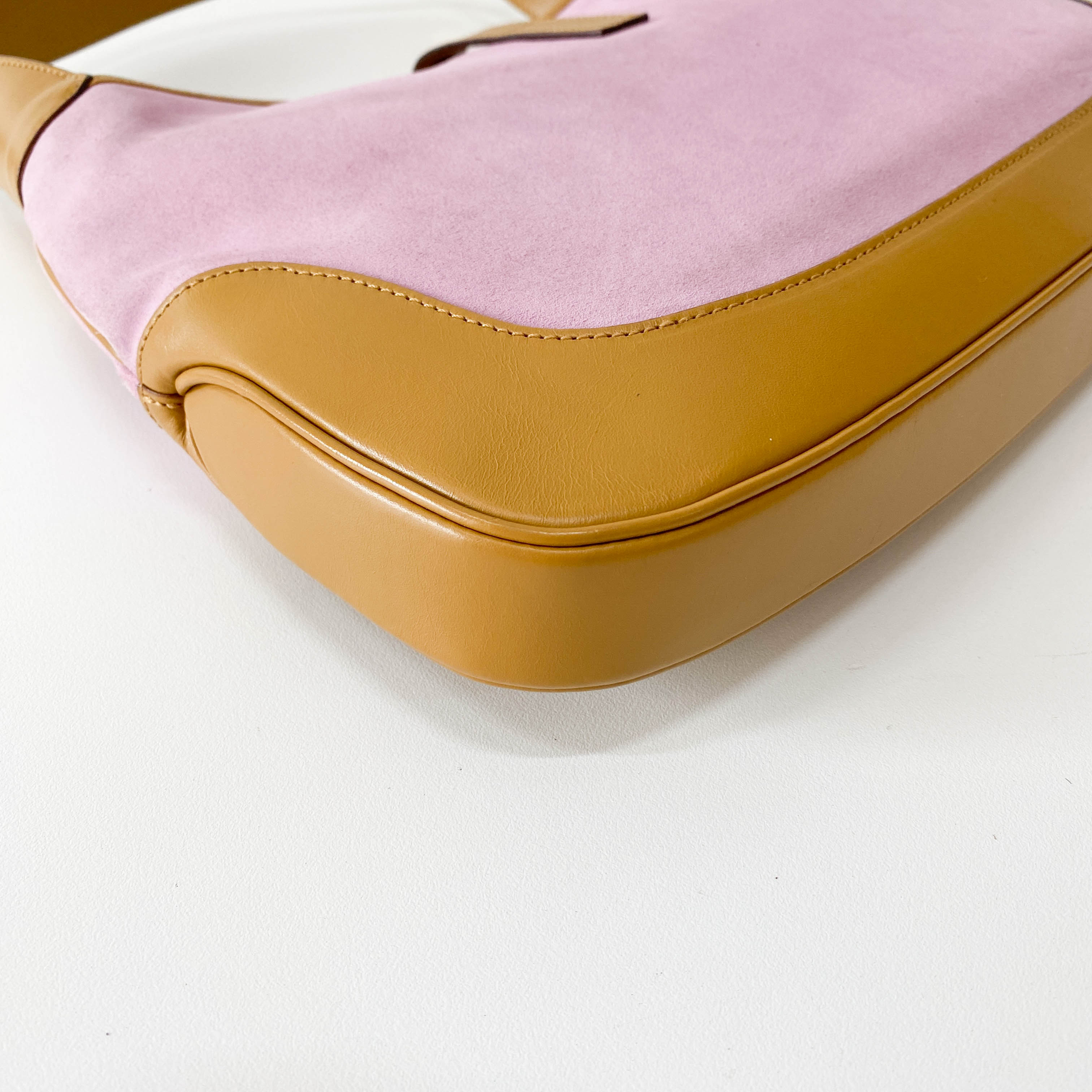 Jackie Pink Suede Shoulder Bag