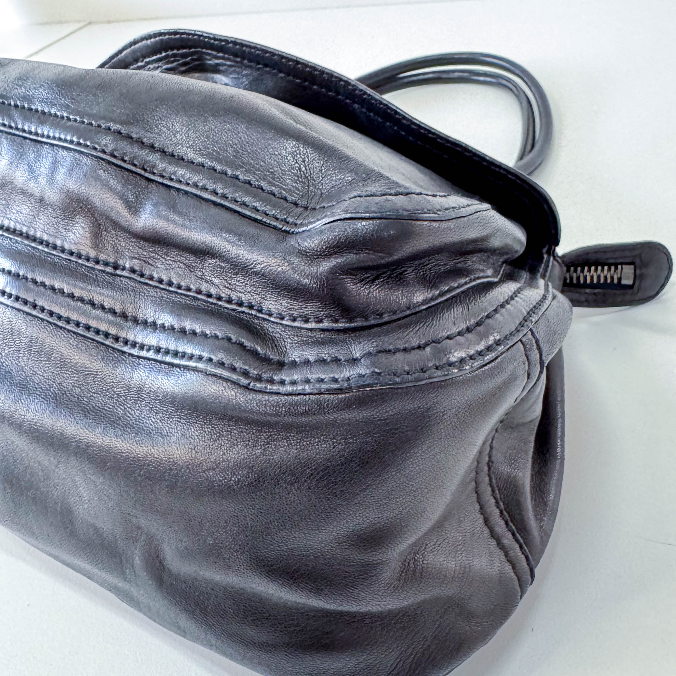 Black Leather Shoulder Bag