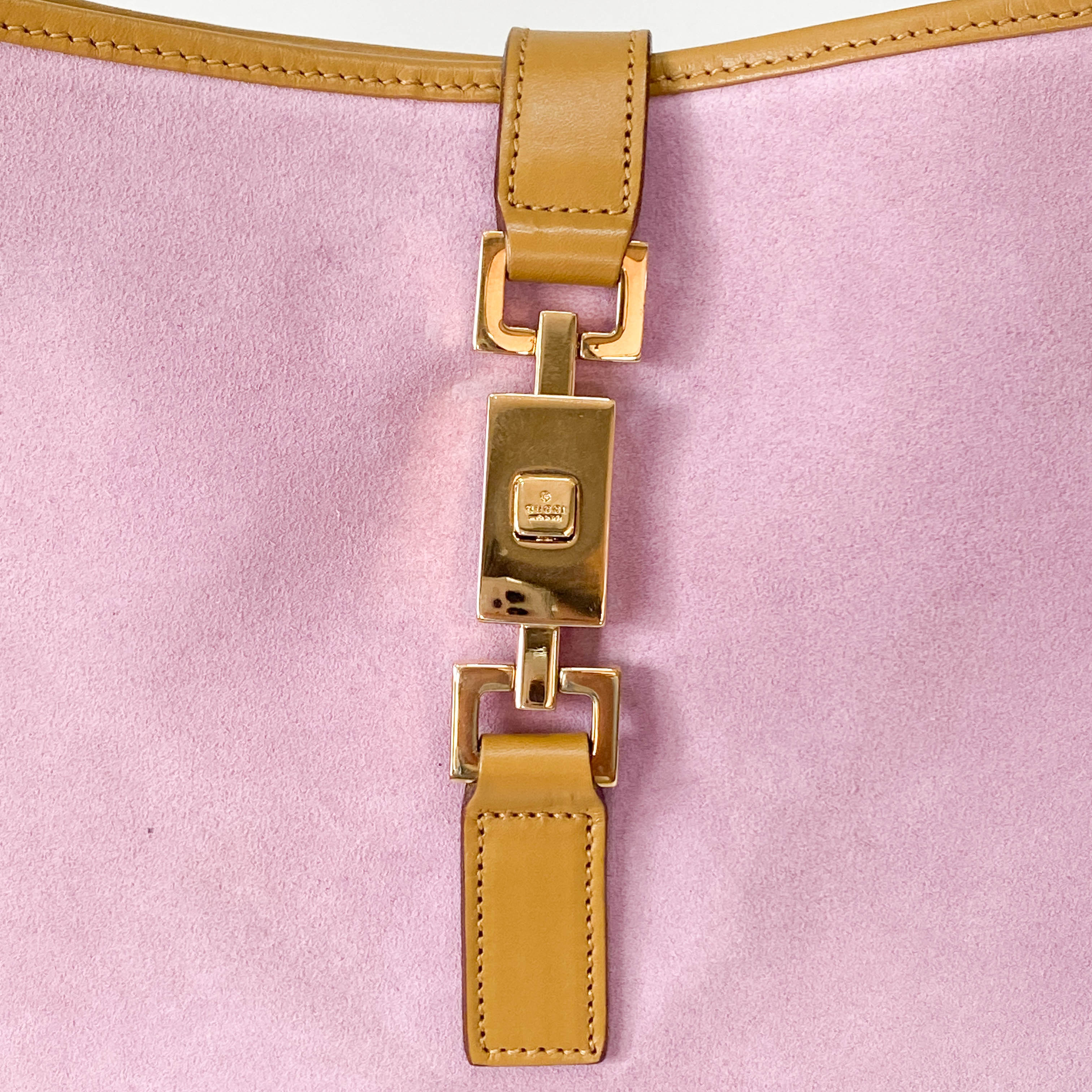 Jackie Pink Suede Shoulder Bag