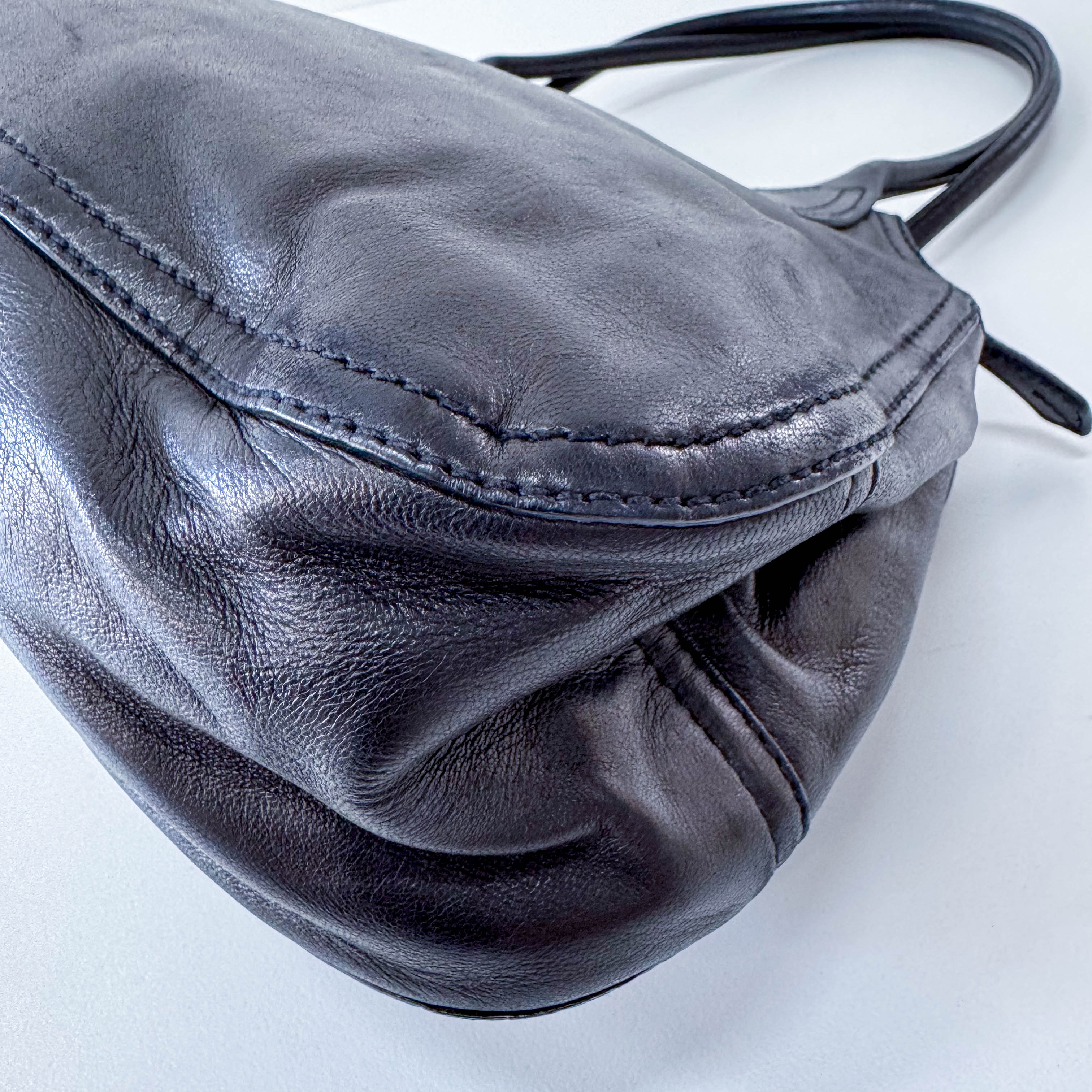 Black Leather Shoulder Bag