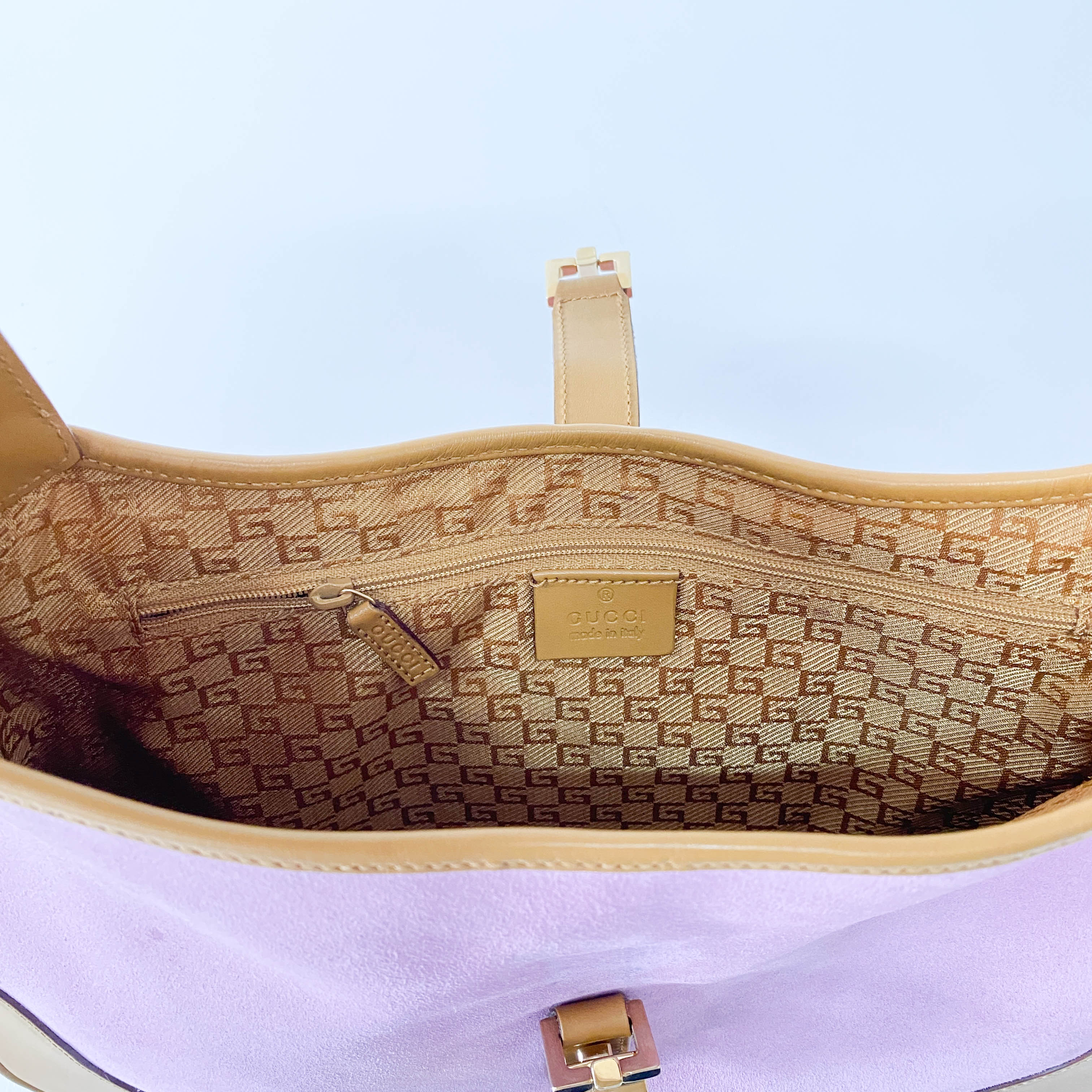 Jackie Pink Suede Shoulder Bag