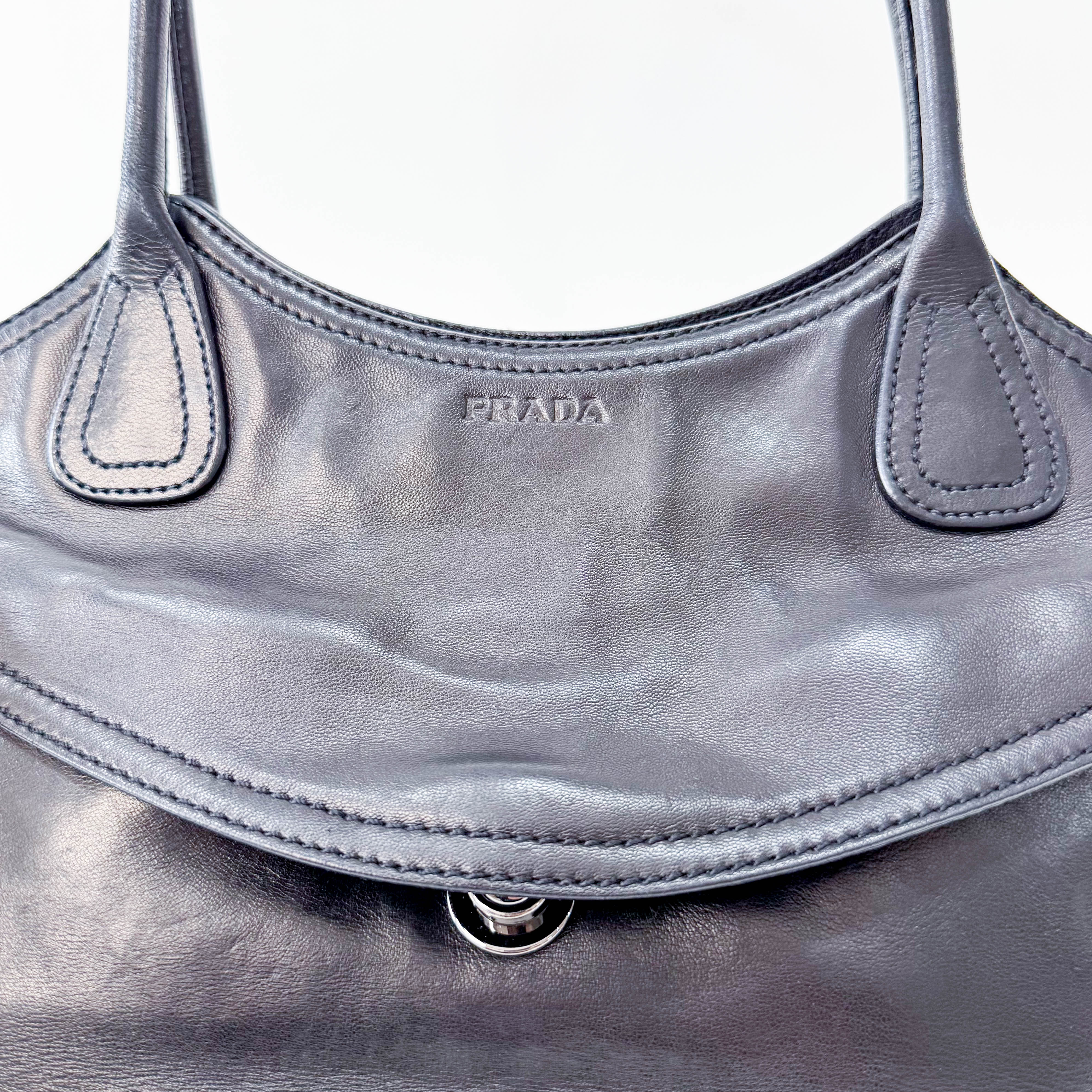 Black Leather Shoulder Bag