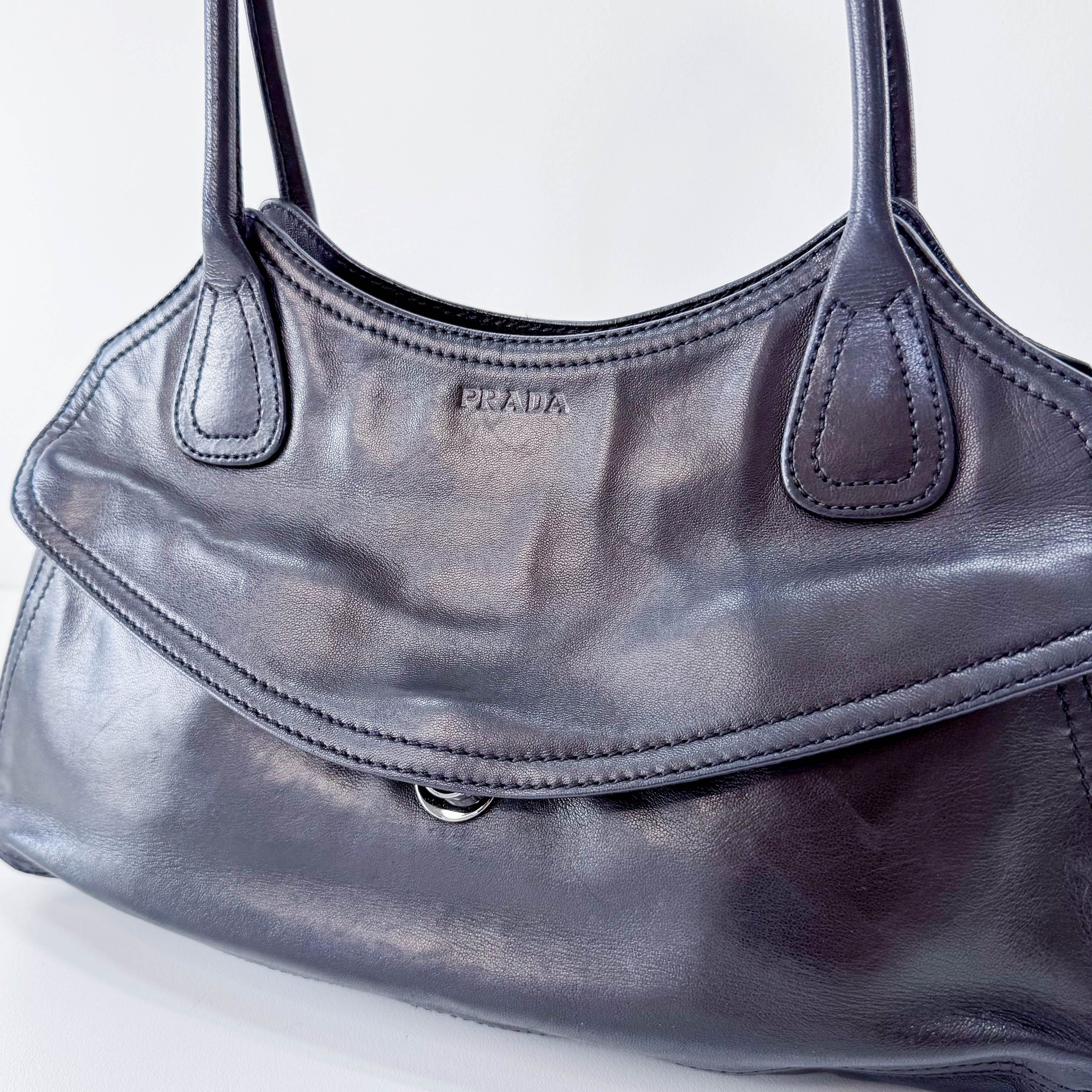 Black Leather Shoulder Bag