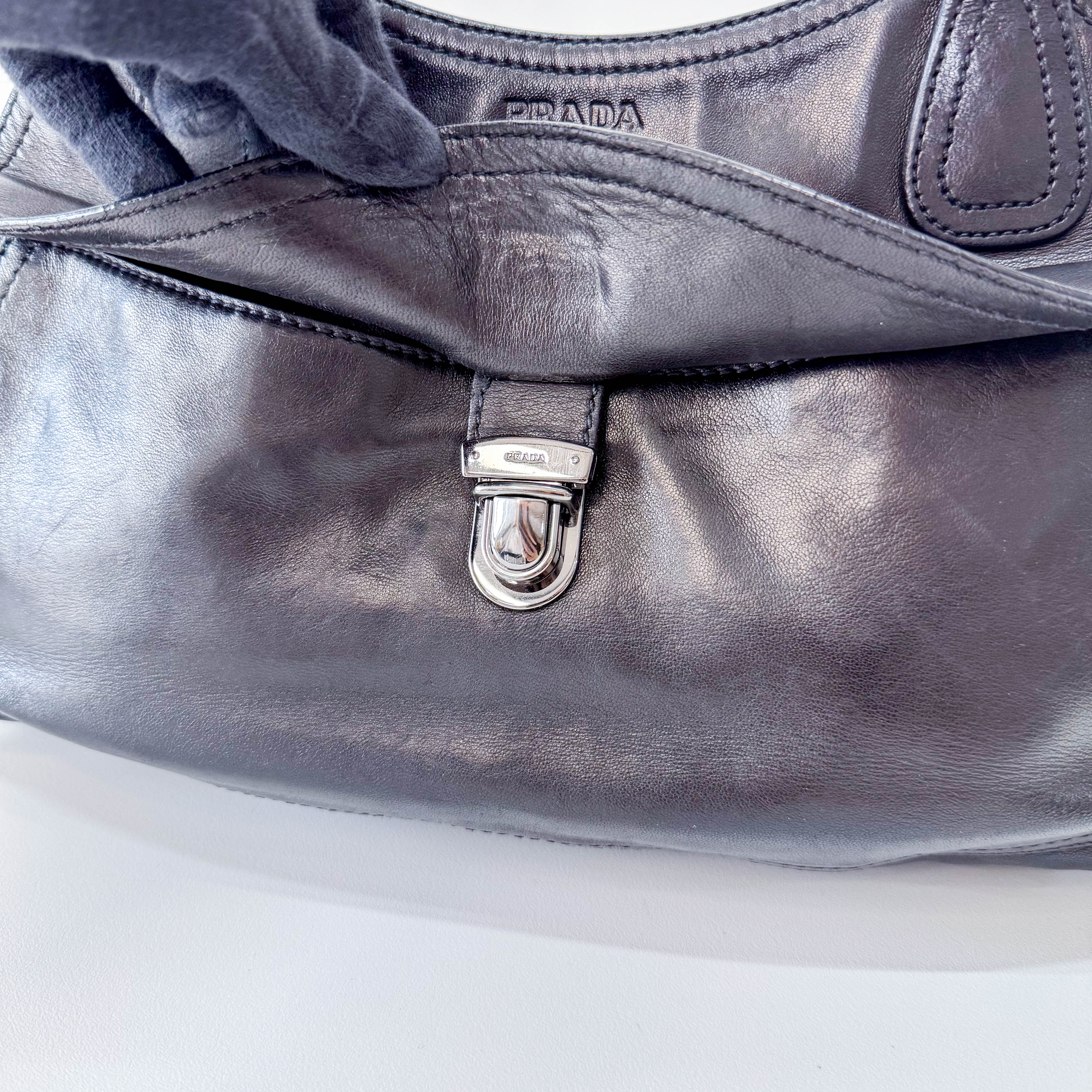 Black Leather Shoulder Bag