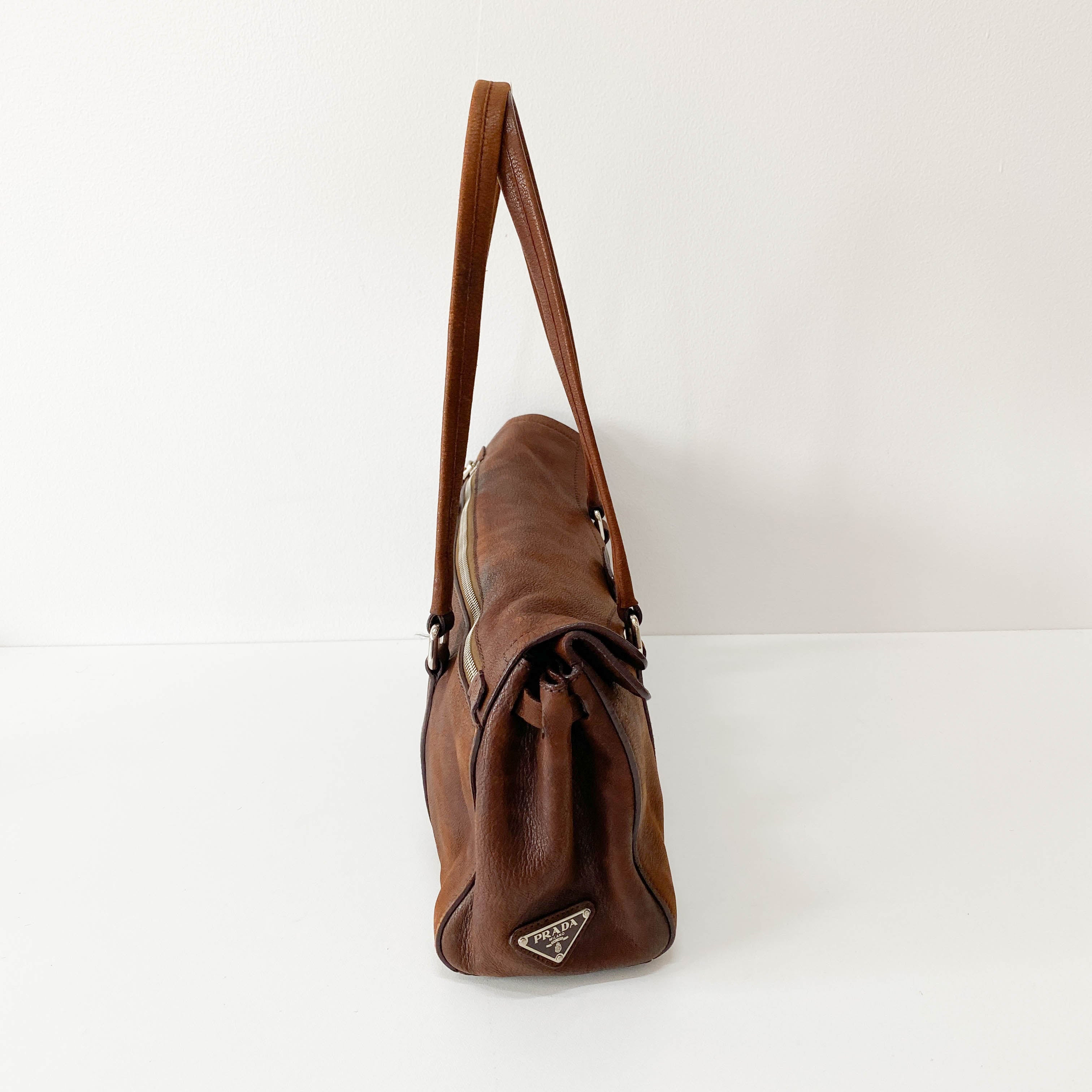Brown Leather Shoulder Bag
