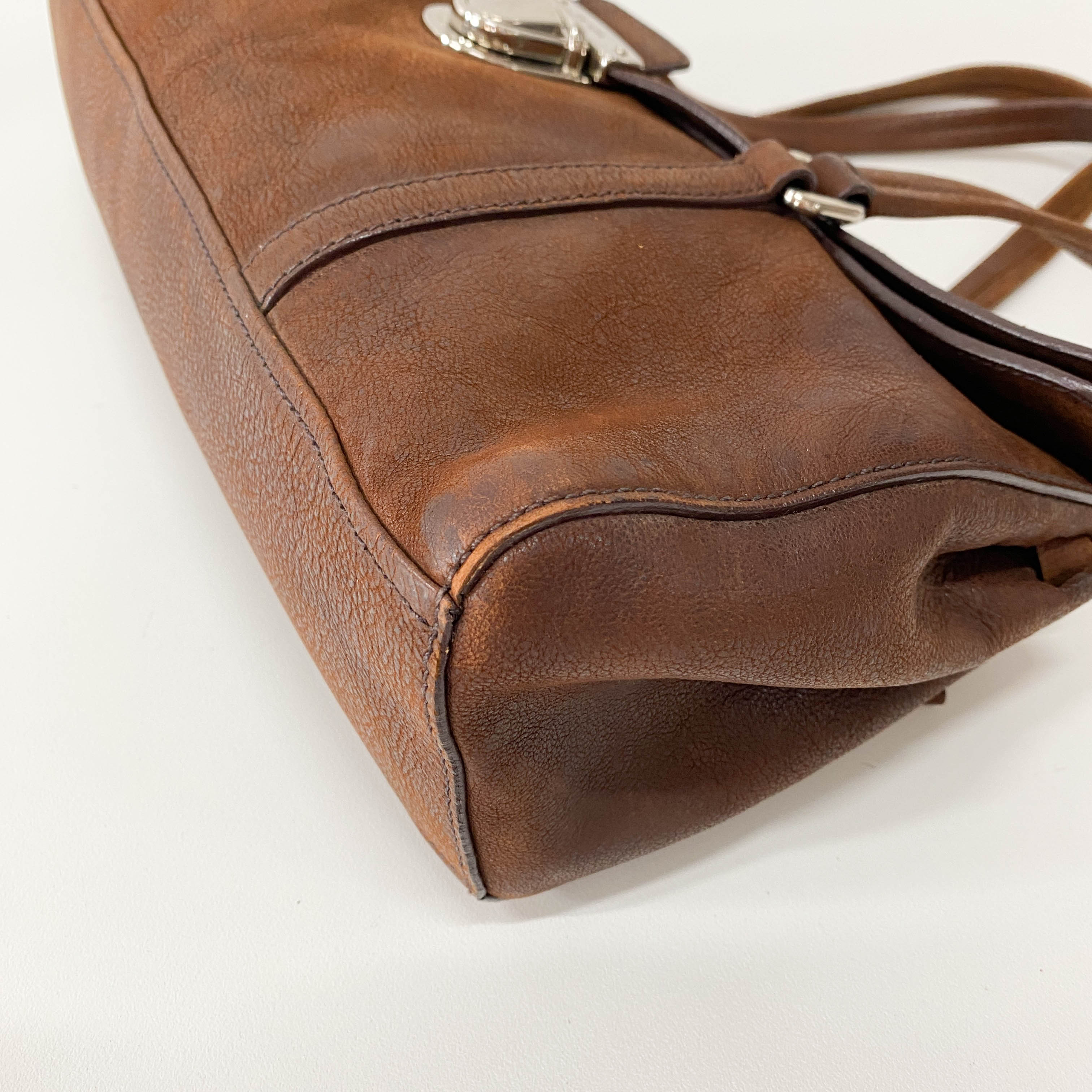 Brown Leather Shoulder Bag