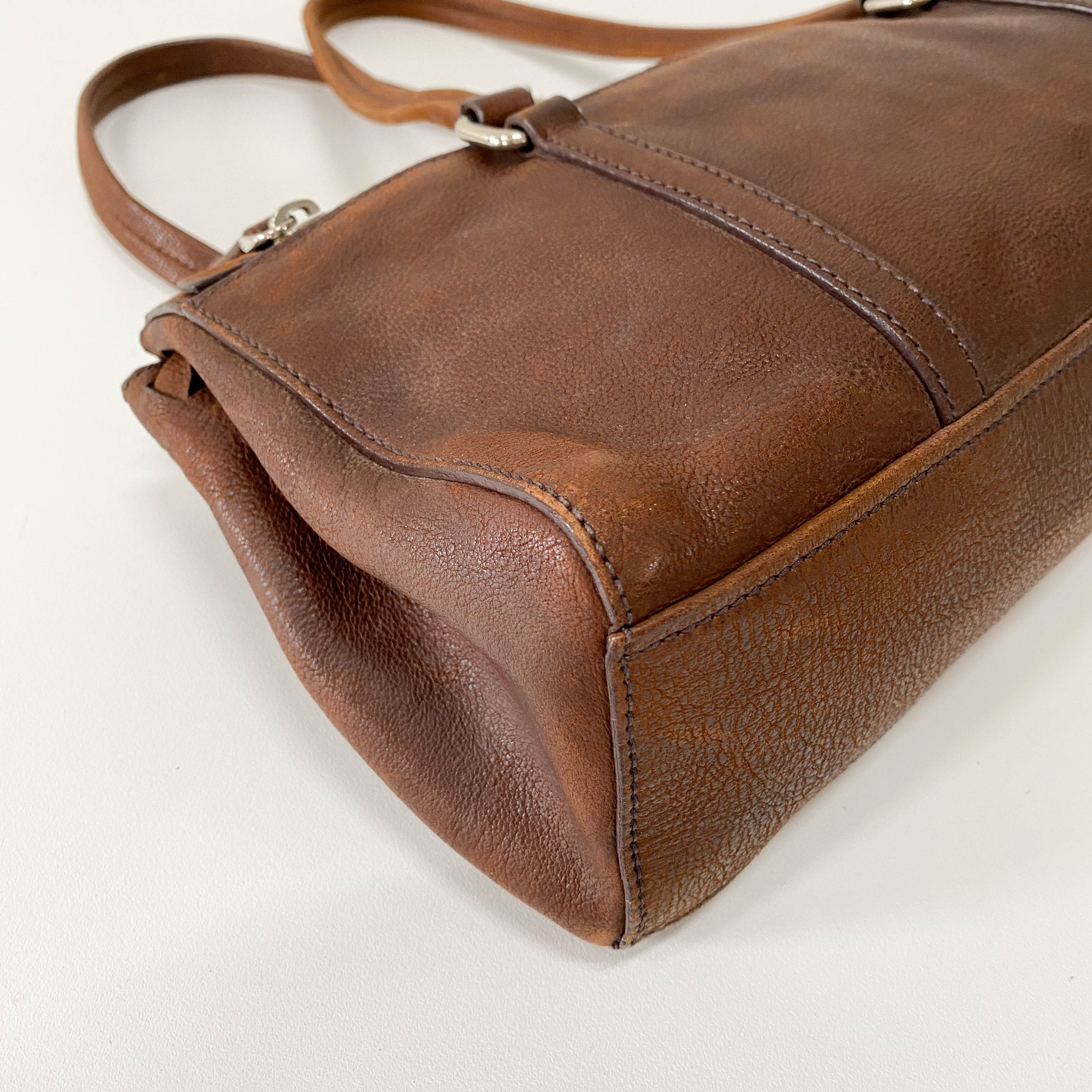 Brown Leather Shoulder Bag