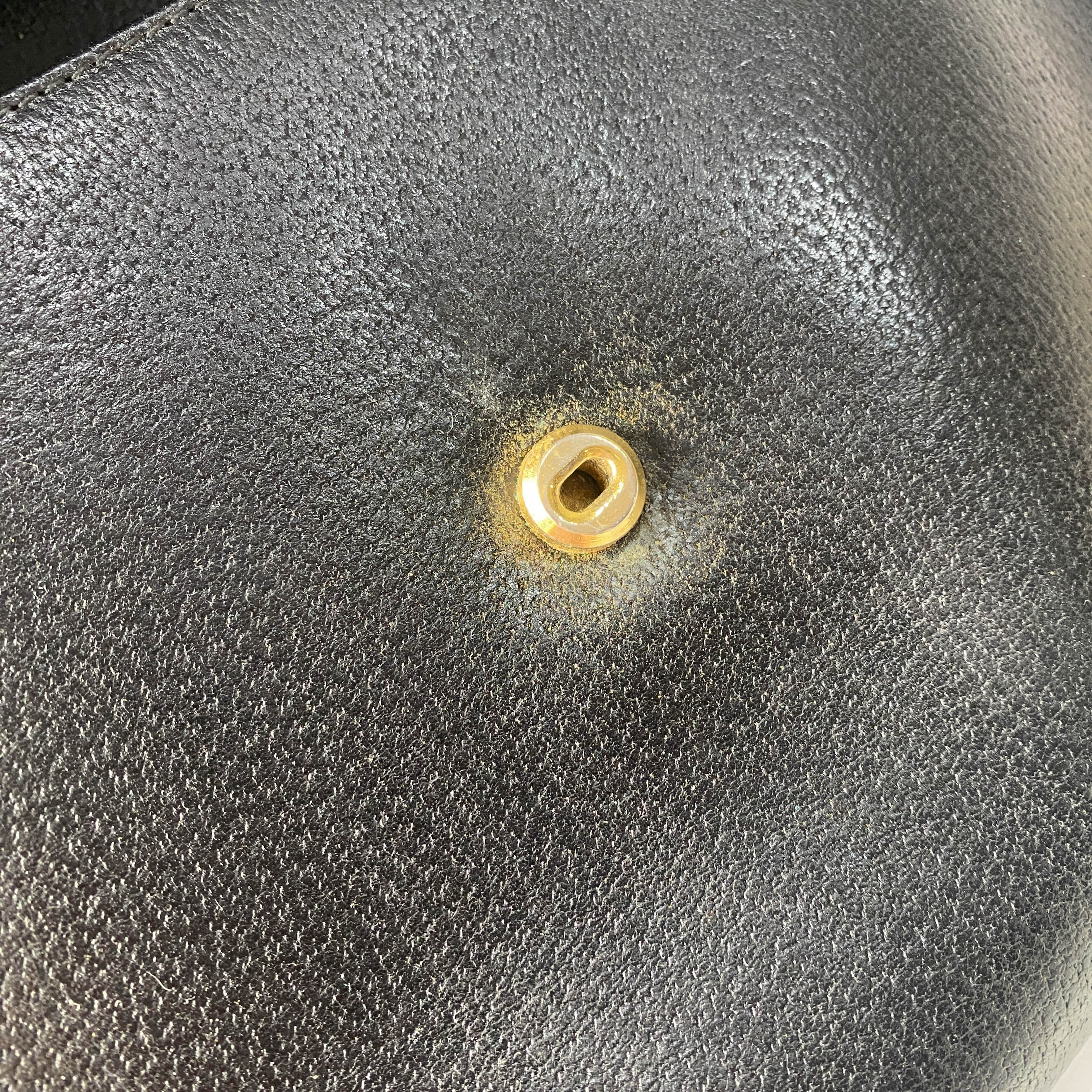 Bamboo Black Leather Handbag