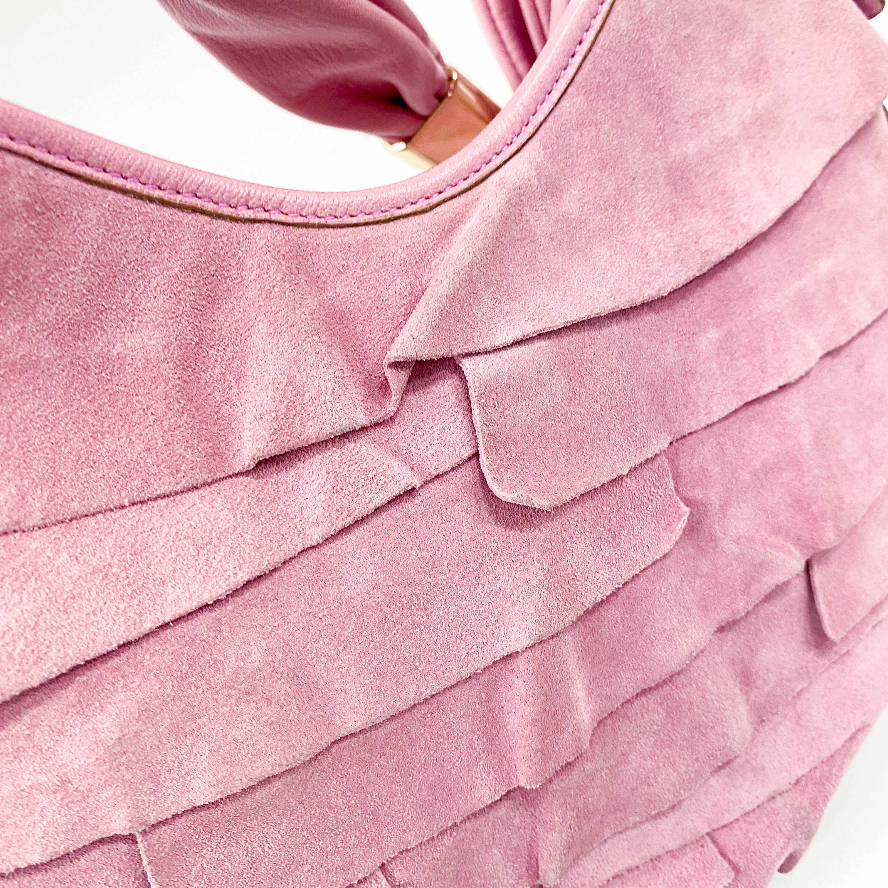 Saint Tropez Rosé Pink Suede Handle Bag