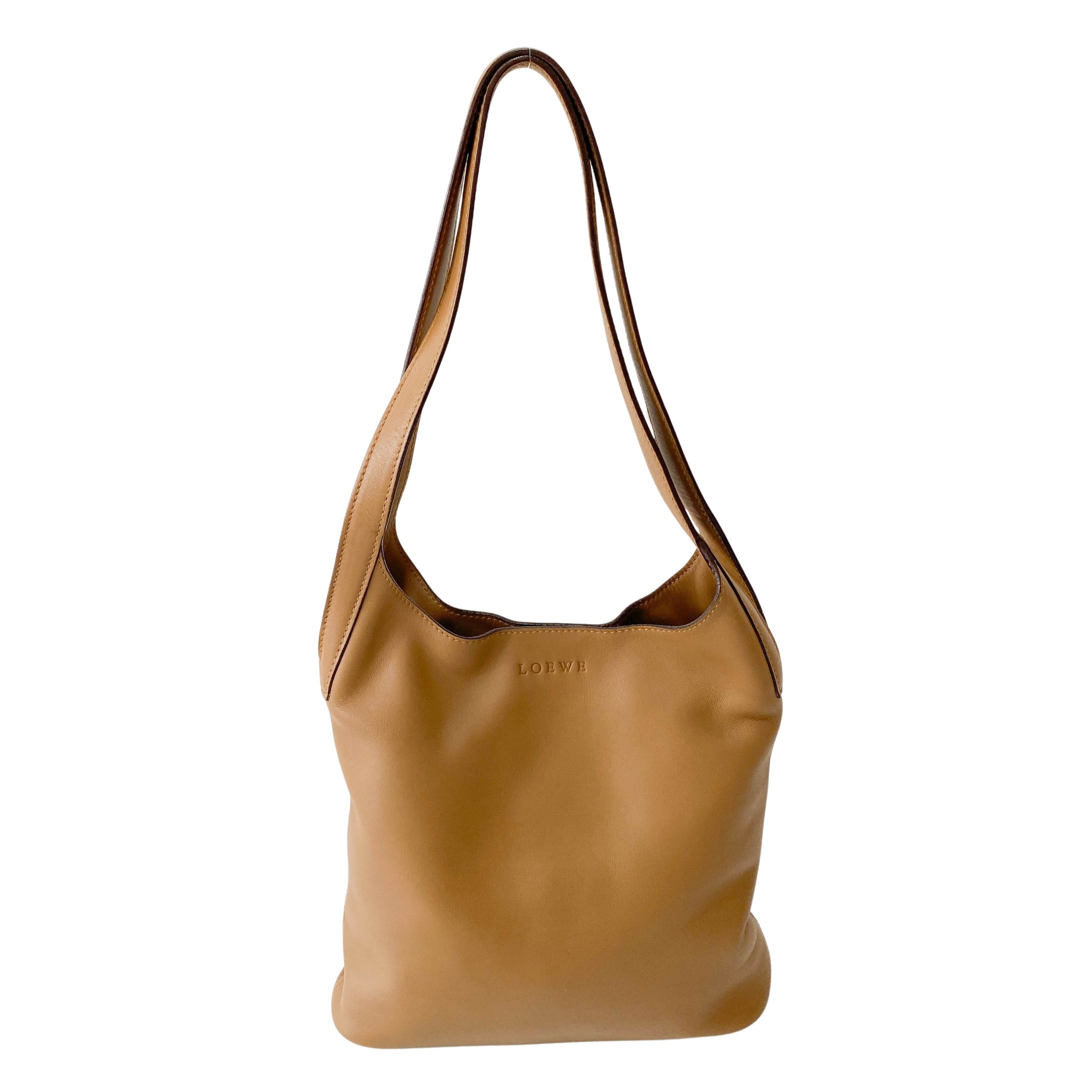 Brown Leather Hobo Shoulder Bag
