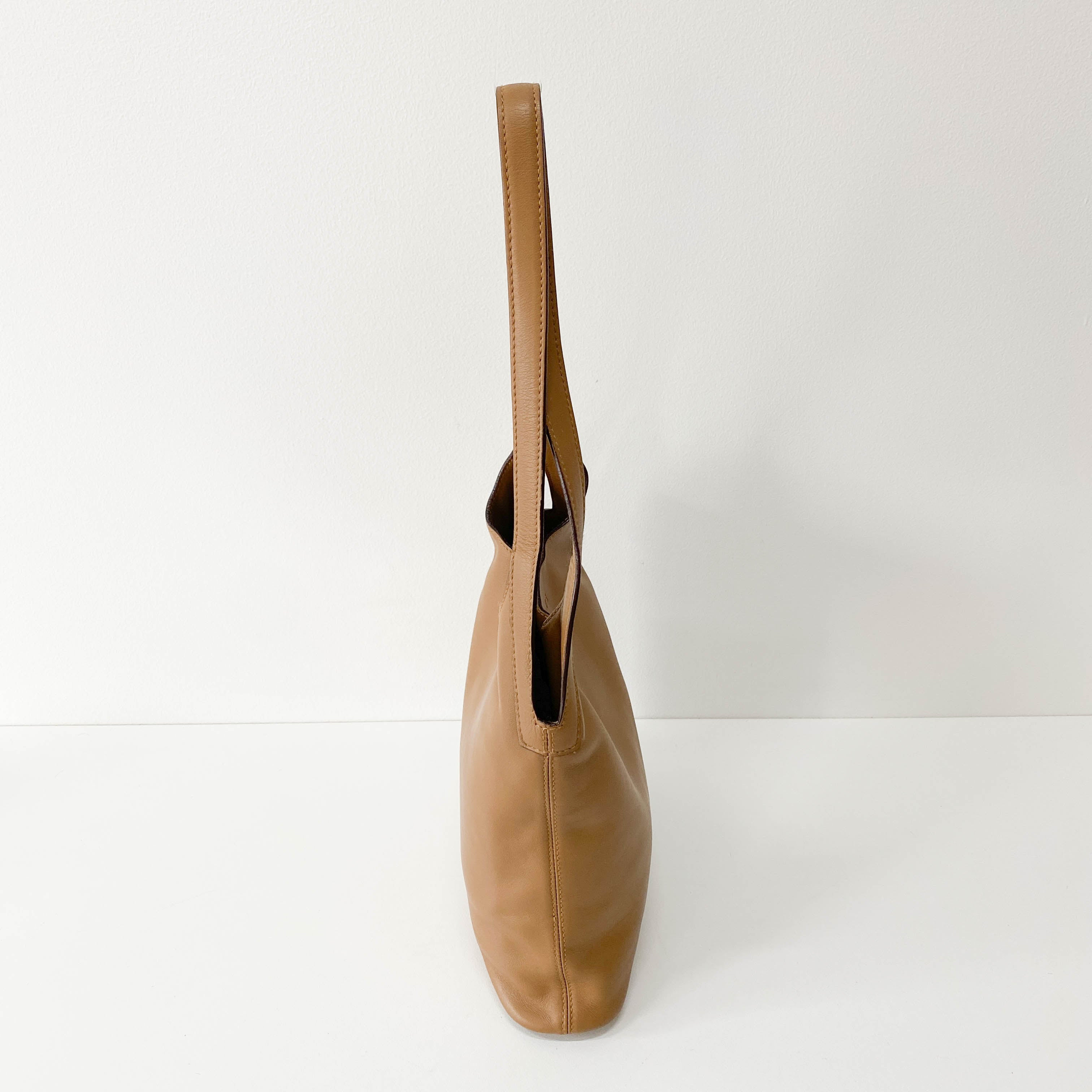 Brown Leather Hobo Shoulder Bag