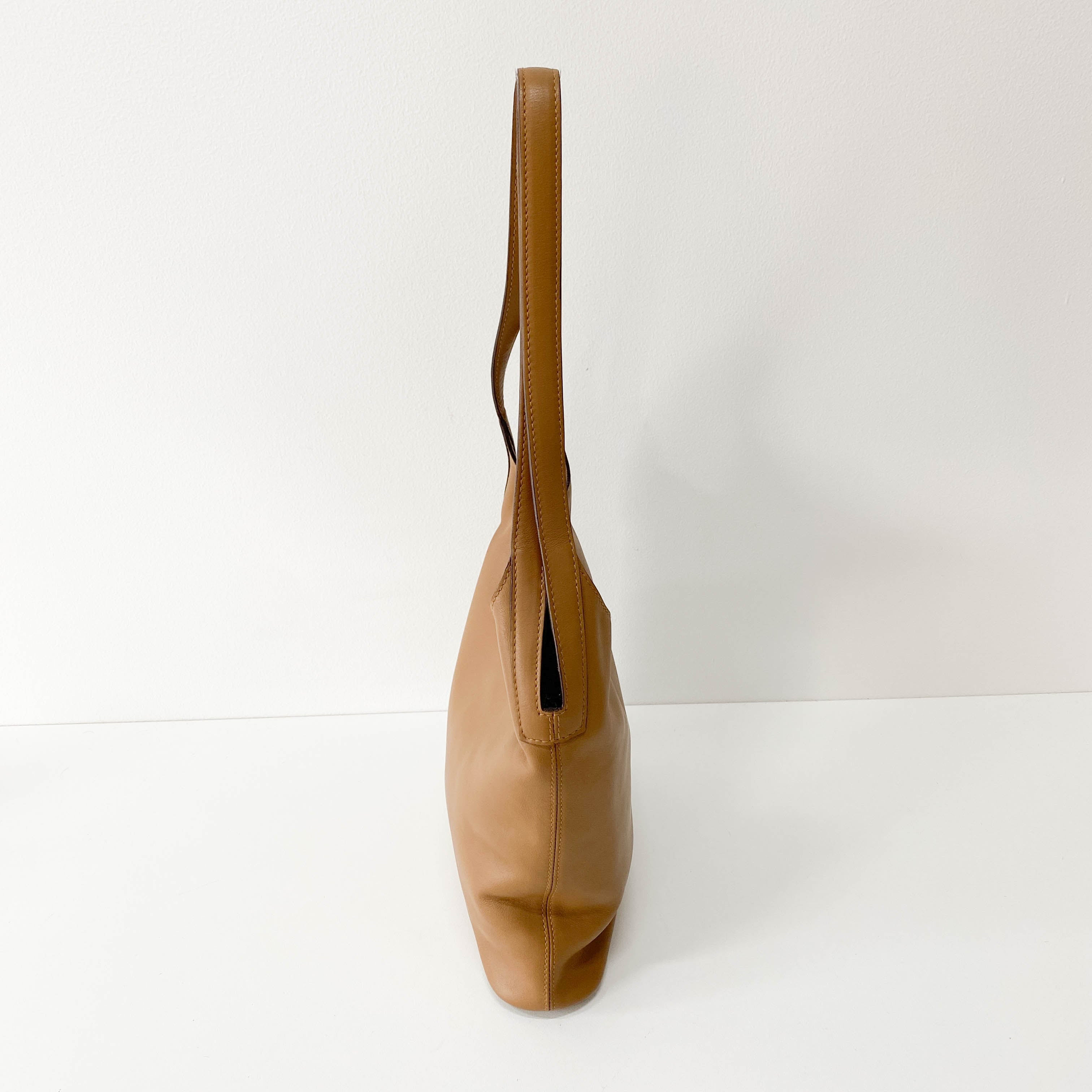 Brown Leather Hobo Shoulder Bag